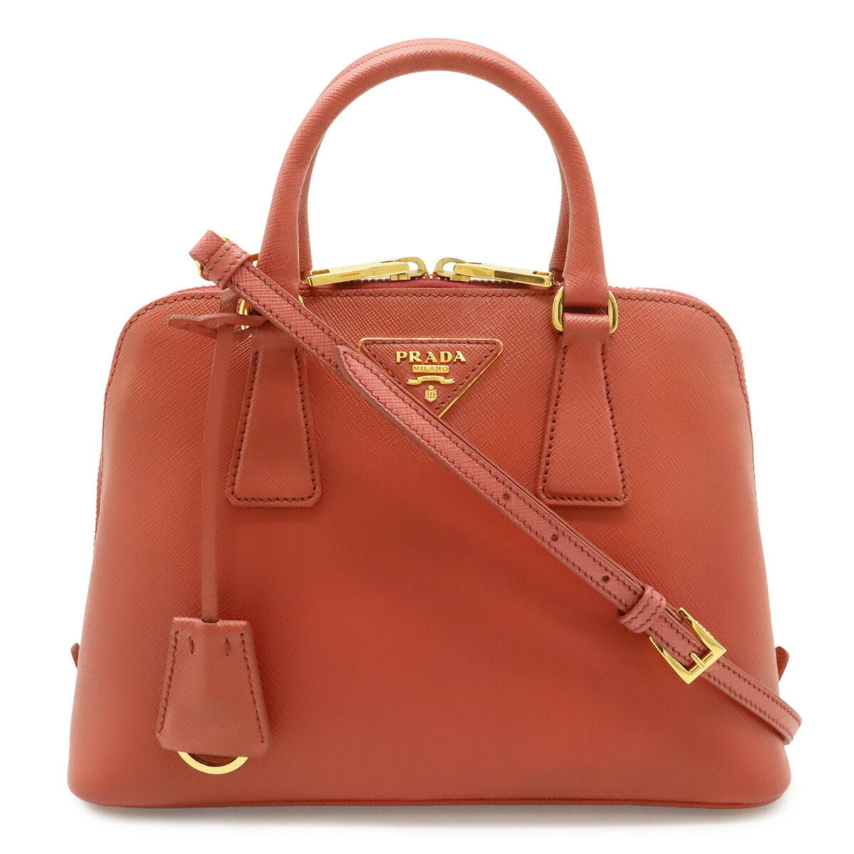 Prada Pink Leather Handbag Shoulder Bag (Pre-Owned)