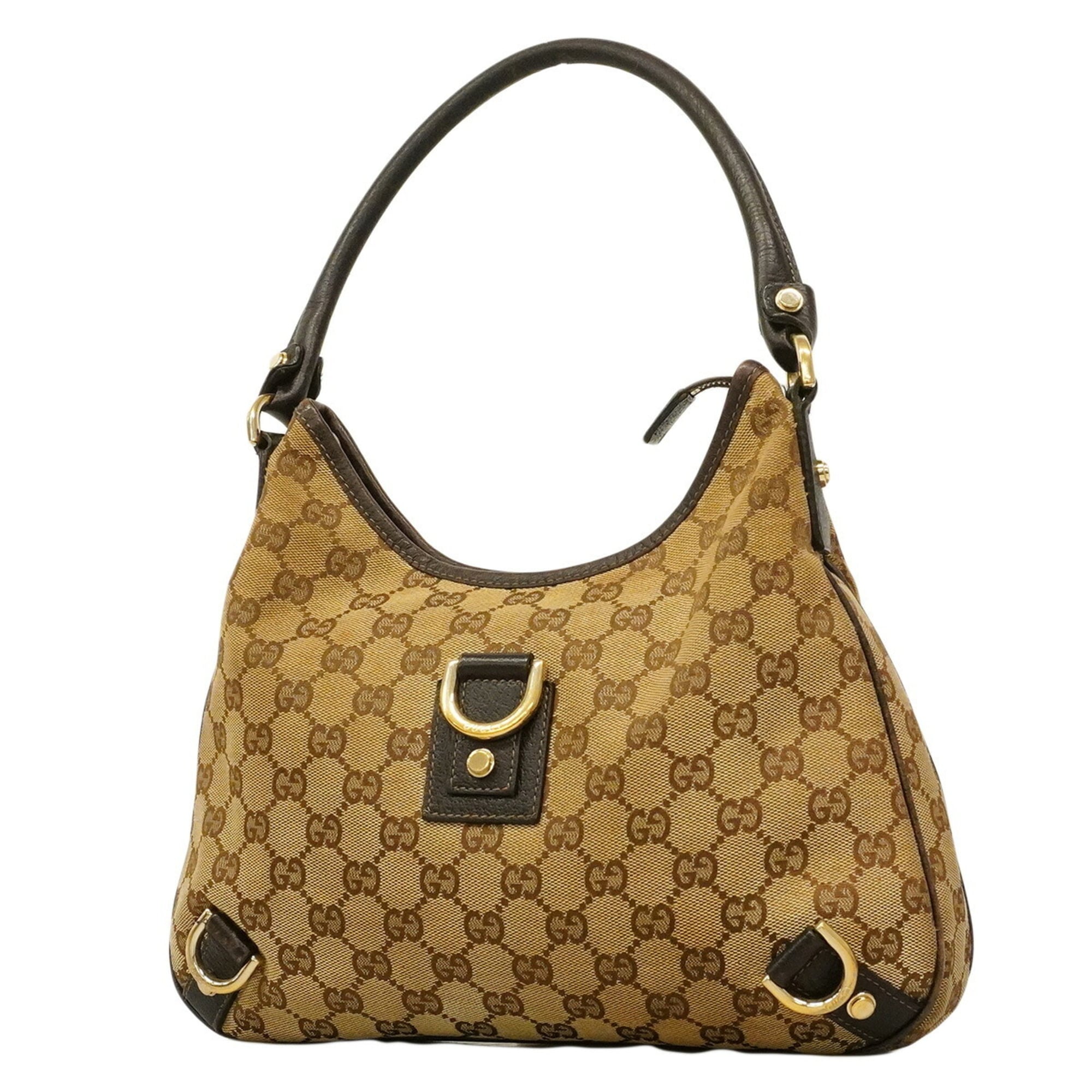Gucci Beige Canvas Shoulder Bag (Pre-Owned)
