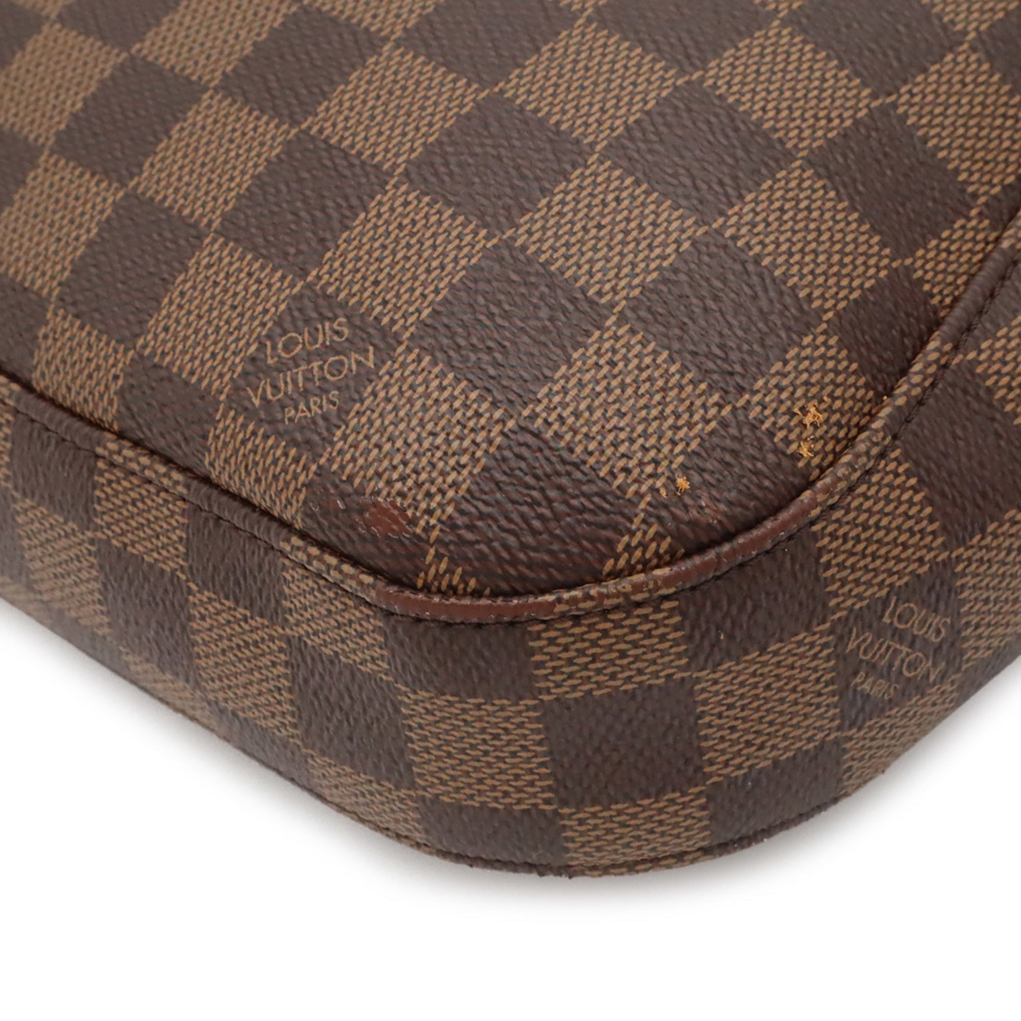 Louis Vuitton Brown Damier Canvas Red Color Pvc Damier Canvas Shoulder Bag (Pre-Owned)