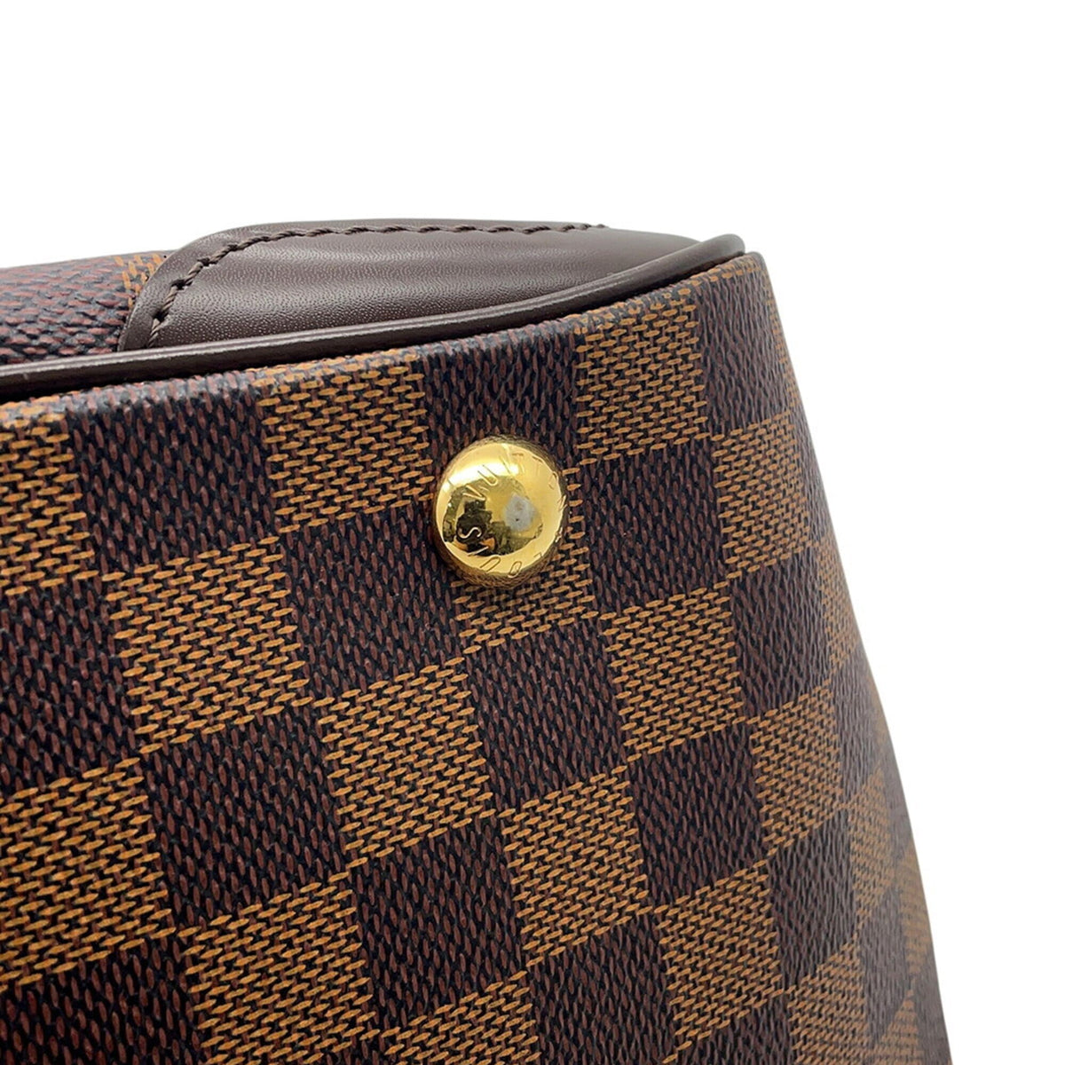 Louis Vuitton Damier Damier Canvas Ebene Red Color Damier Canvas Handbag (Pre-Owned)
