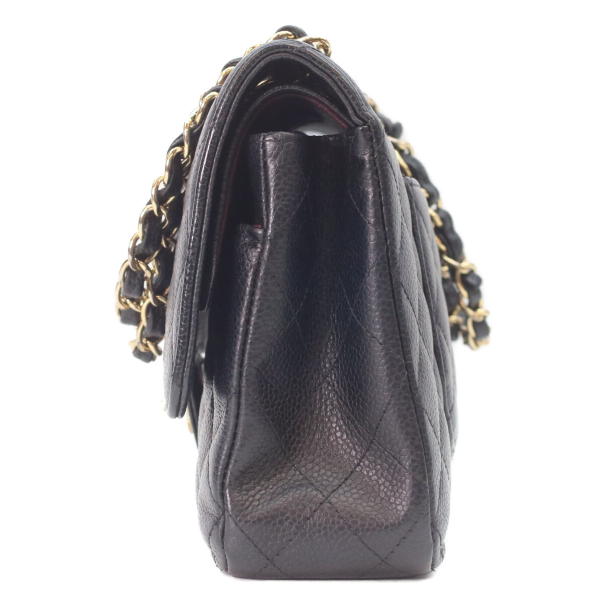 Chanel Black Grained Calfskin Shoulder Bag (Pre-Owned)