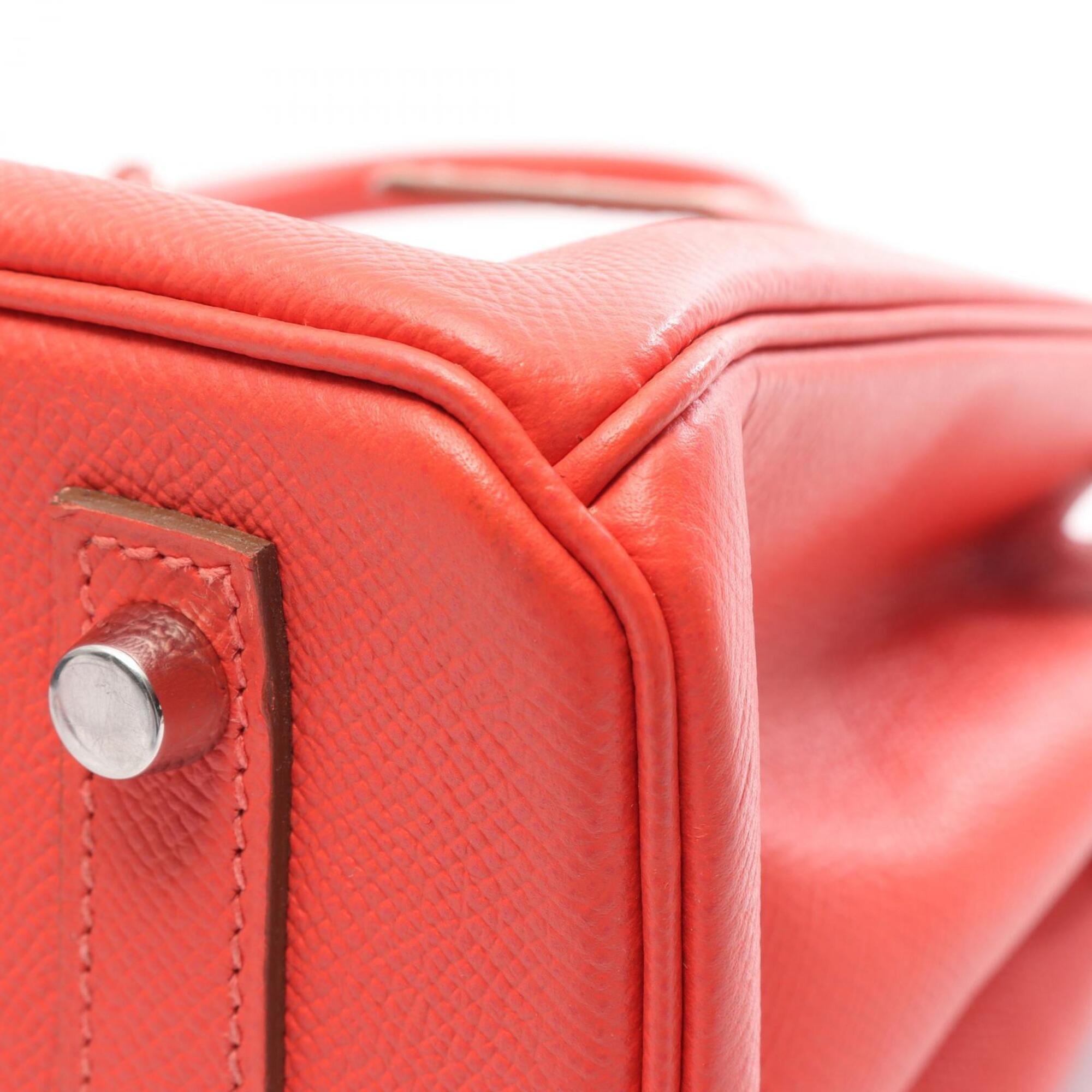 Hermes Red Color Rose Jaipur Epsom Leather Handbag (Pre-Owned)