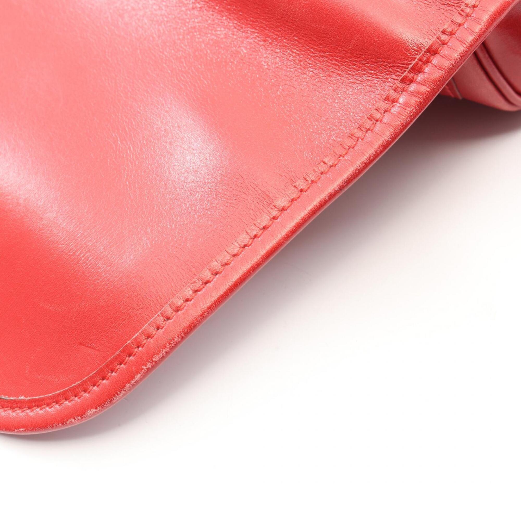 Hermes Red Color Rouge Vif Box Calf Leather Leather Handbag Shoulder Bag (Pre-Owned)