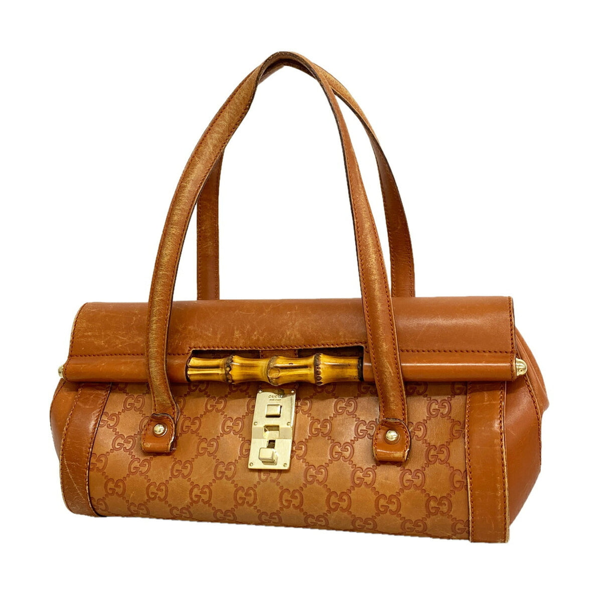 Gucci Brown Leather Shoulder Bag (Pre-Owned)