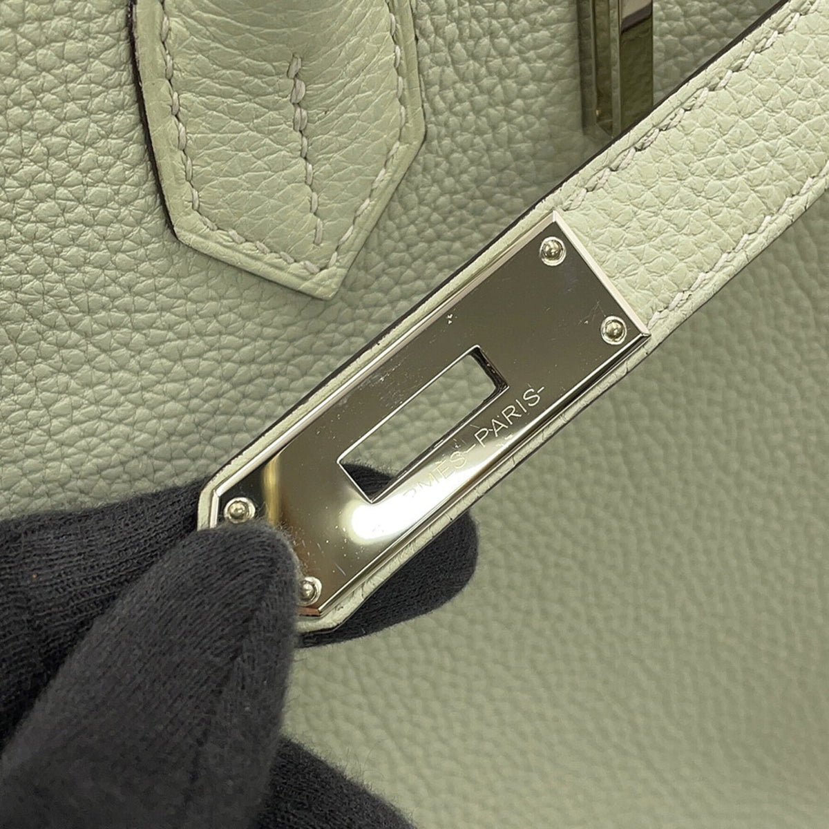 Hermes Green Togo Leather Handbag (Pre-Owned)