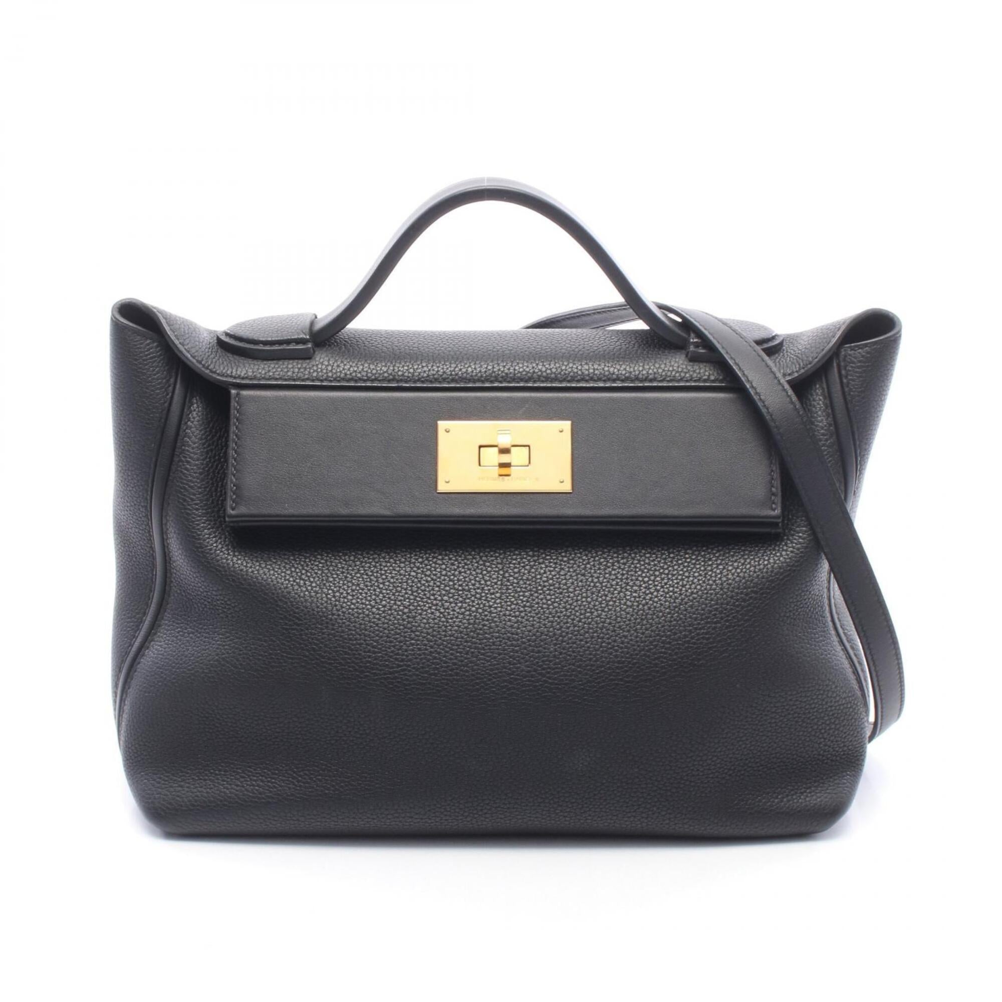 Hermes Black Togo Leather Swift Leather Handbag (Pre-Owned)