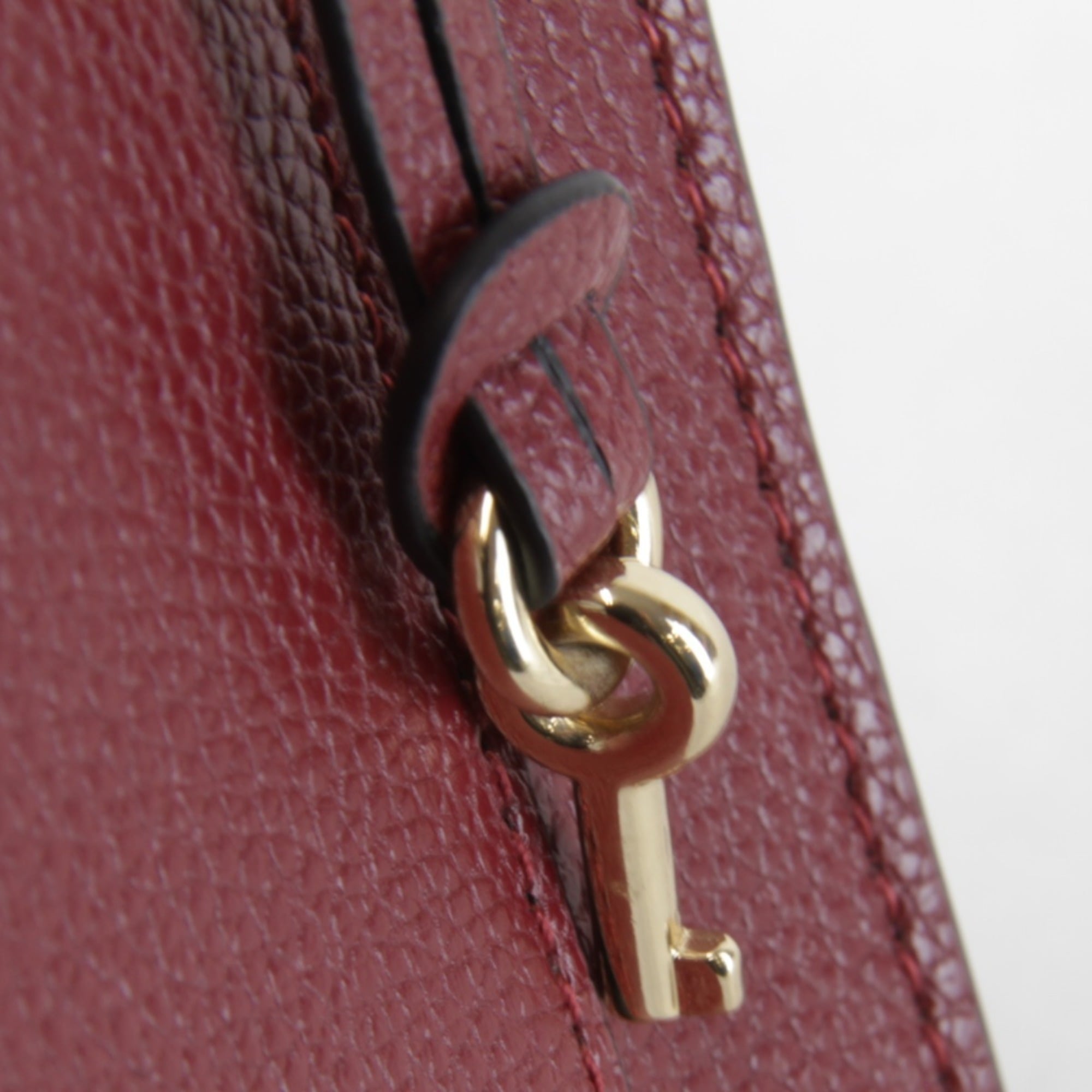 Marc Jacobs Red Color Wine Leather Shoulder Bag (Pre-Owned)