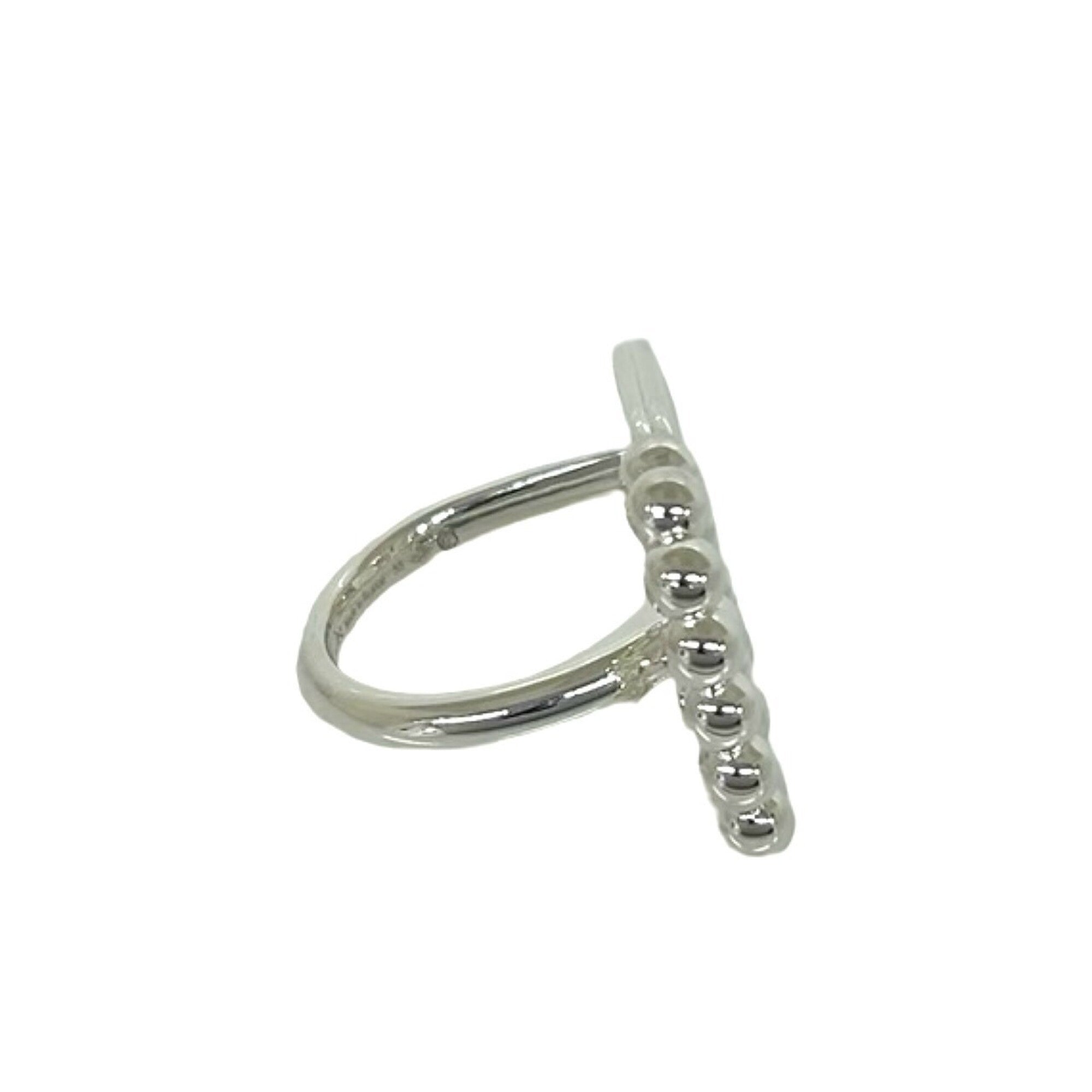 Hermes Silver Silver 925 Band Ring (Pre-Owned)