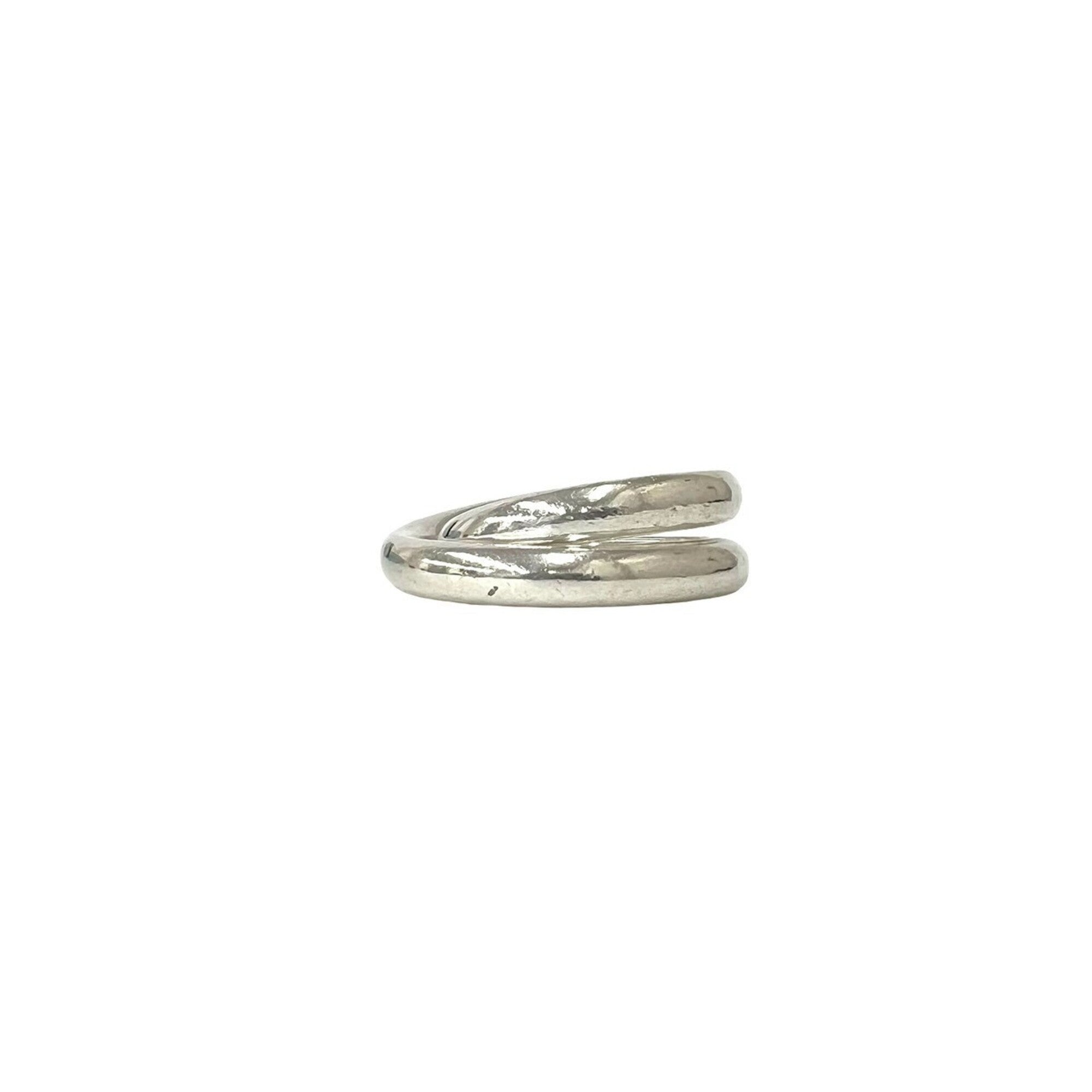 Hermes Silver Silver 925 Band Ring (Pre-Owned)