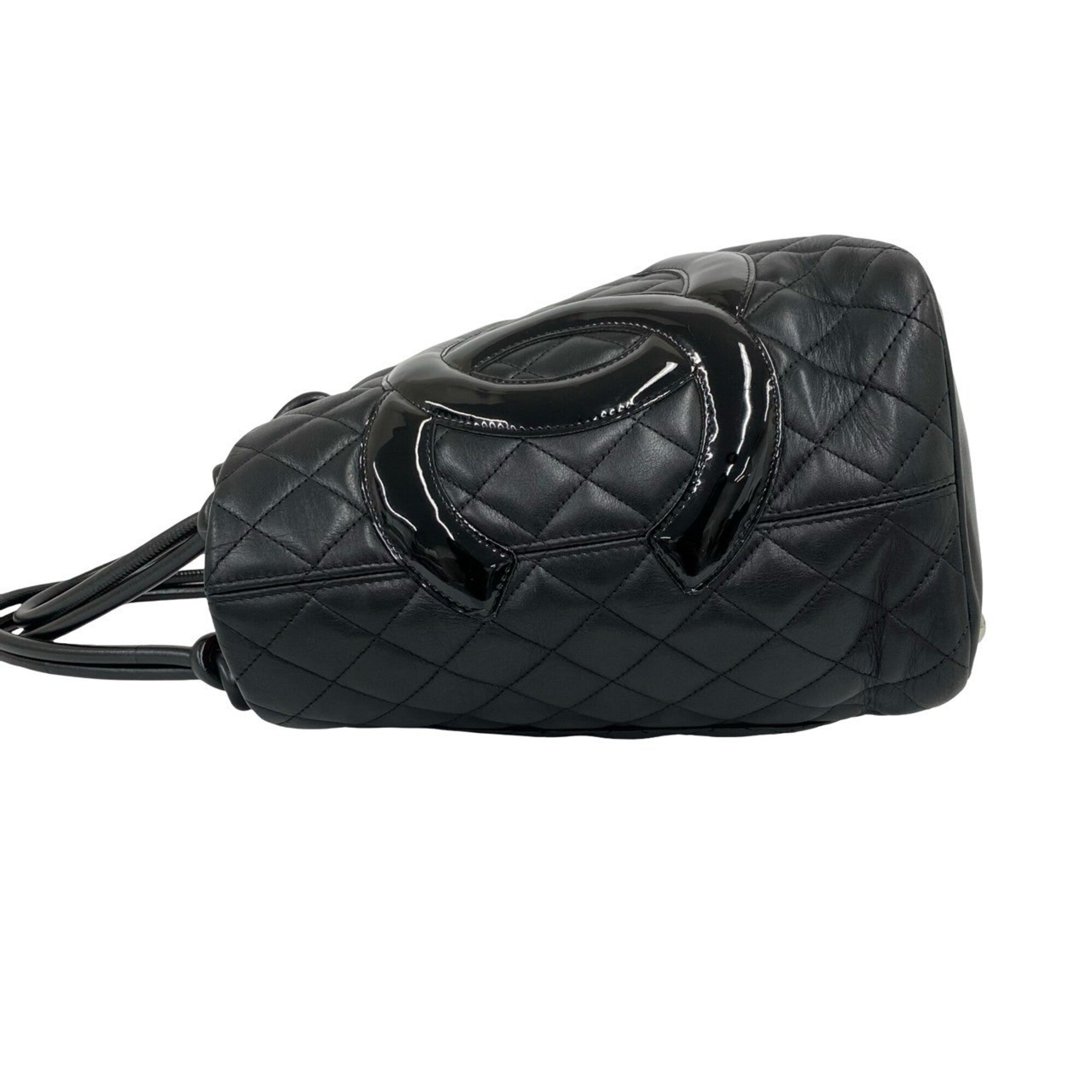 Chanel Black Leather Handbag Tote Bag (Pre-Owned)