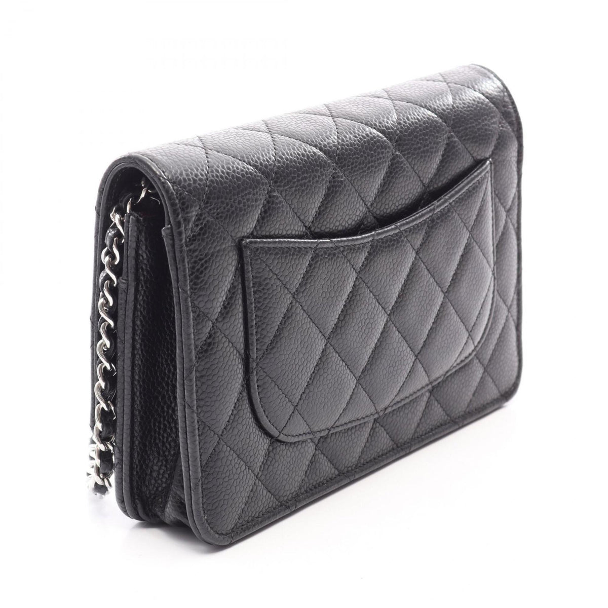 Chanel Black Grained Calfskin Handbag Shoulder Bag (Pre-Owned)