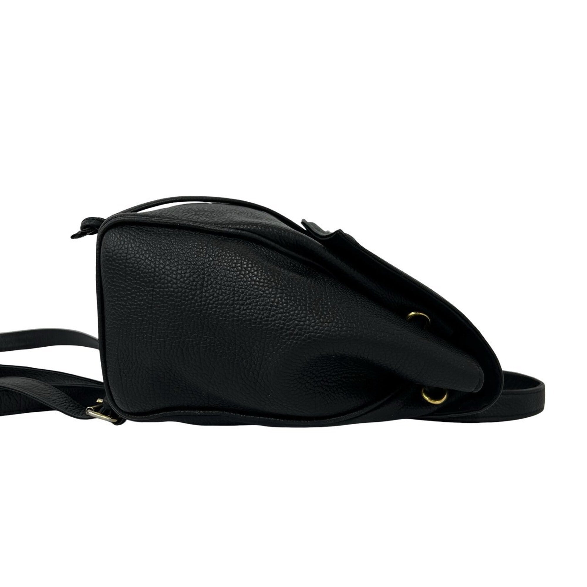 Yves Saint Laurent Black Leather Backpack (Pre-Owned)