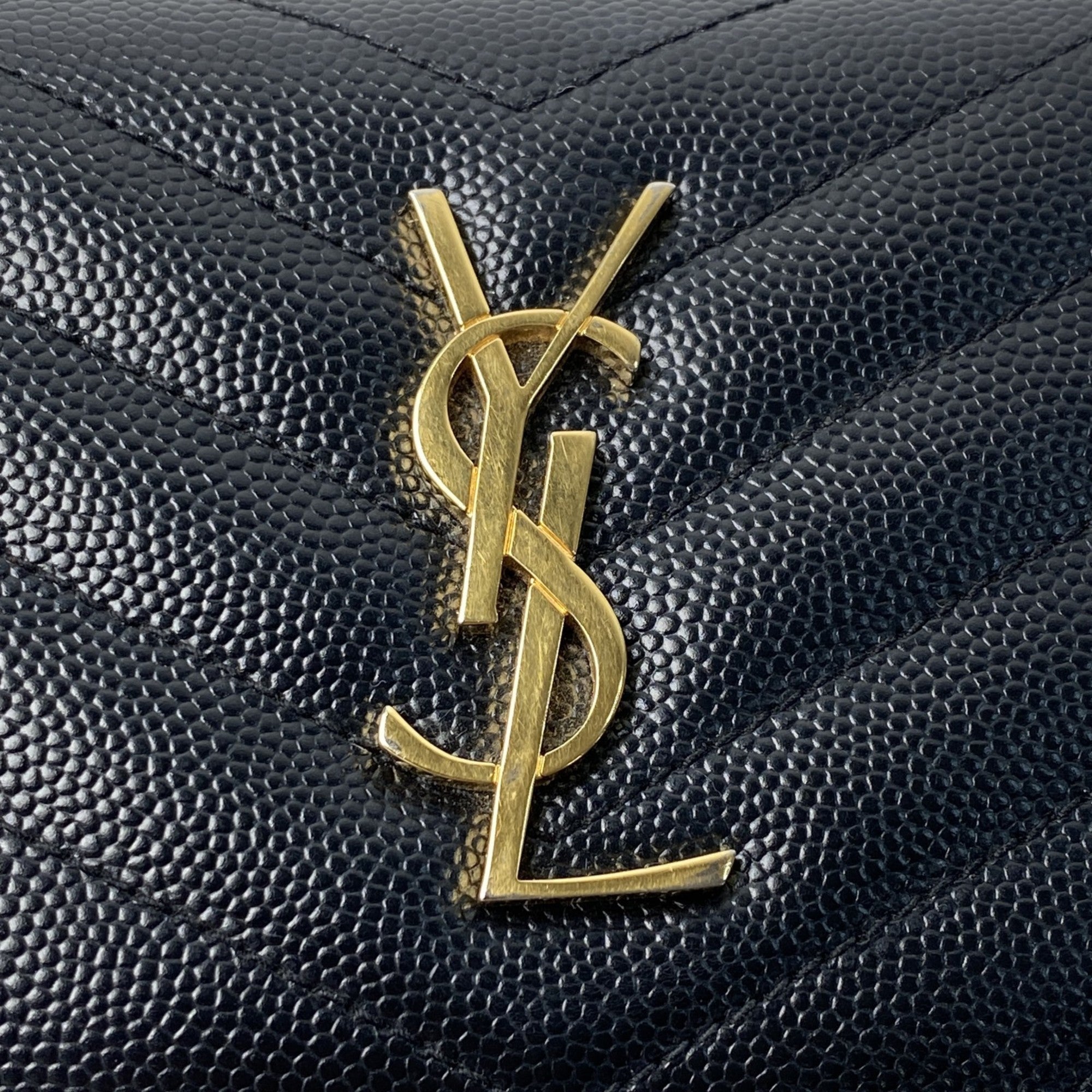 Saint Laurent Black Leather Wallet (Tri-Fold) (Pre-Owned)