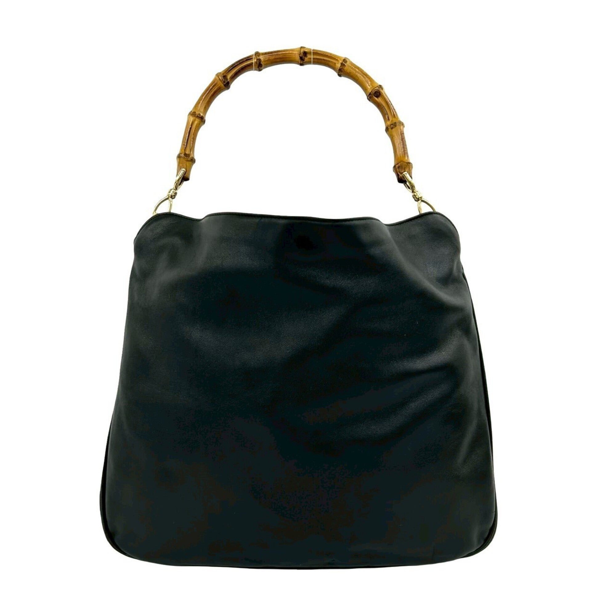 Gucci Black Leather Handbag Shoulder Bag (Pre-Owned)