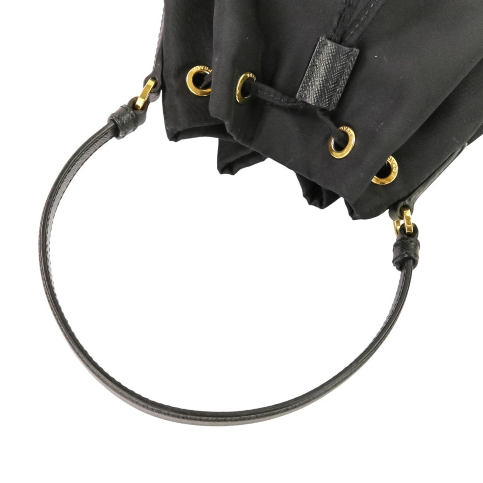 Prada Black Nylon Handbag Shoulder Bag (Pre-Owned)