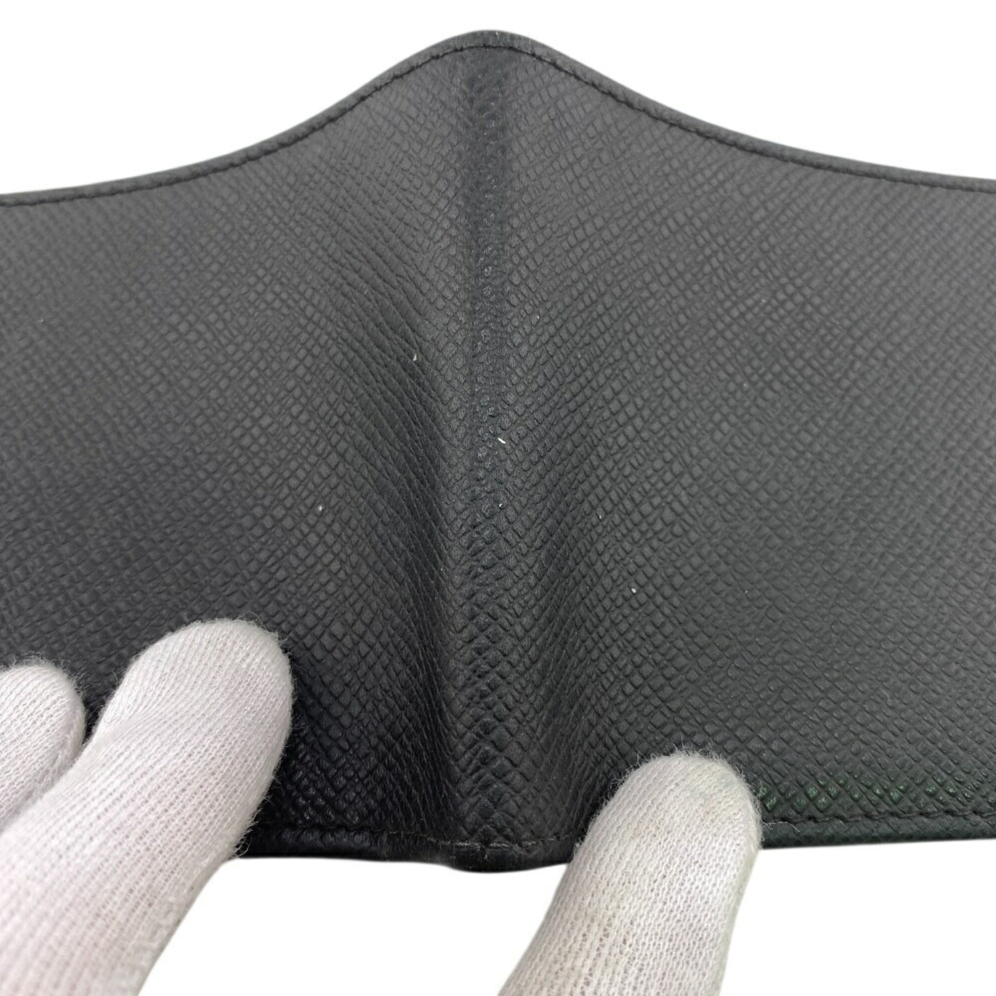Louis Vuitton Black Leather Wallet (Bi-Fold) (Pre-Owned)
