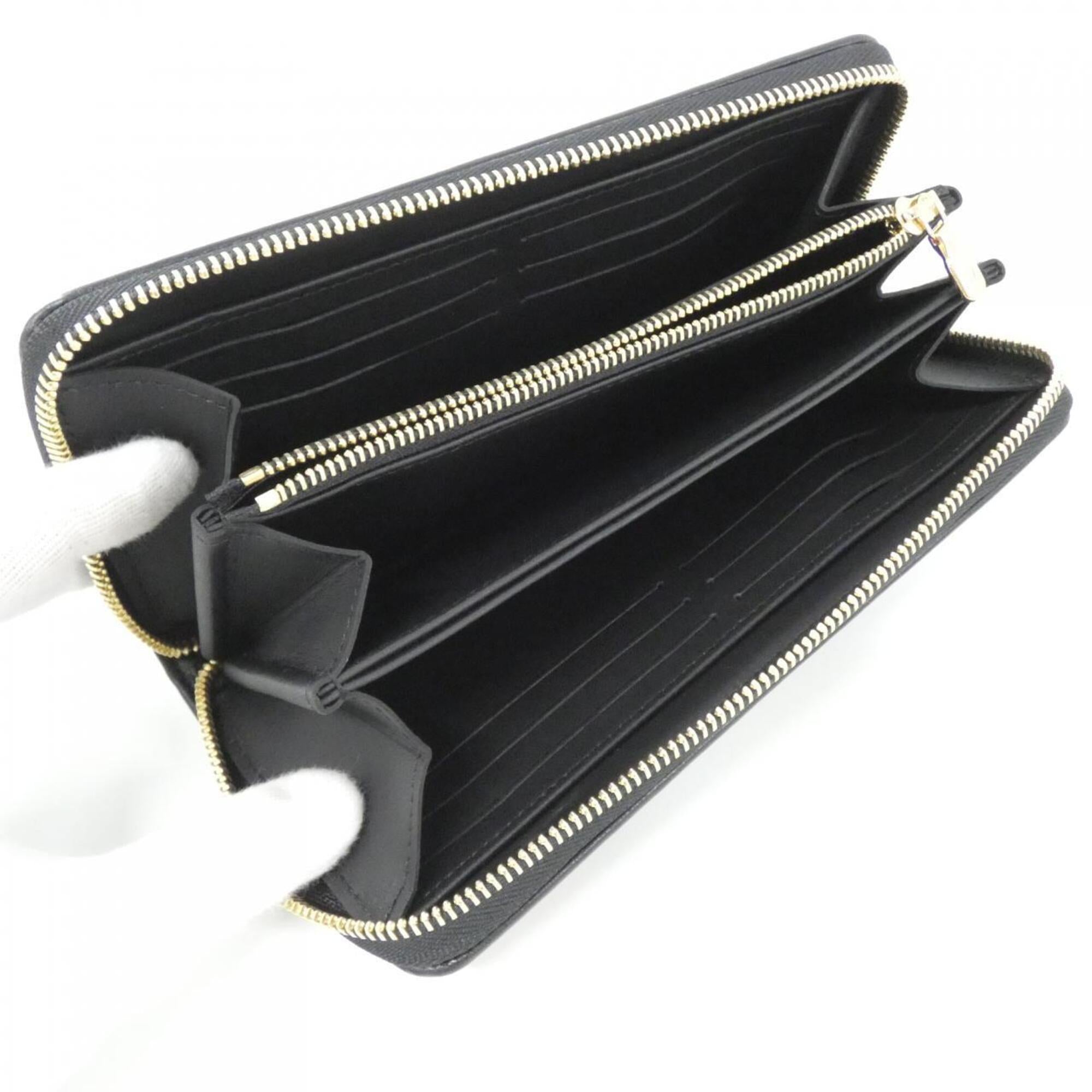 Louis Vuitton Black Multi-Color Leather Long Wallet (Bi-Fold) (Pre-Owned)