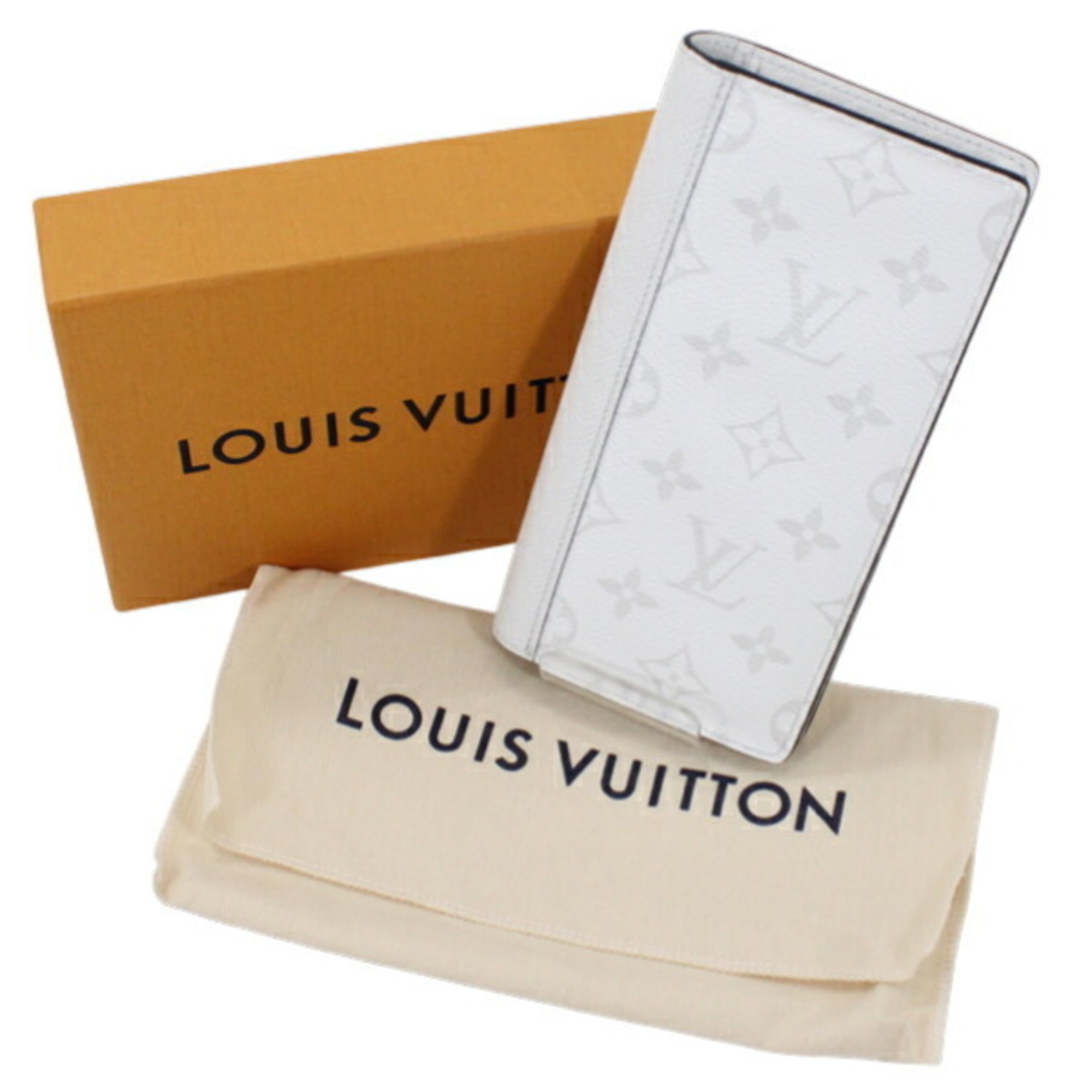 Louis Vuitton Taigarama Blanc White Taigarama Long Wallet (Bi-Fold) (Pre-Owned)
