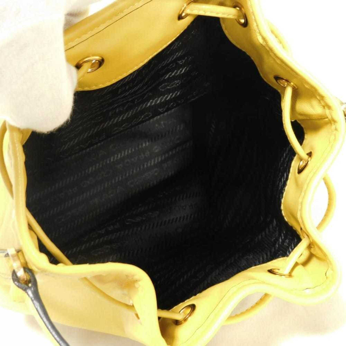 Prada Yellow Leather Handbag (Pre-Owned)