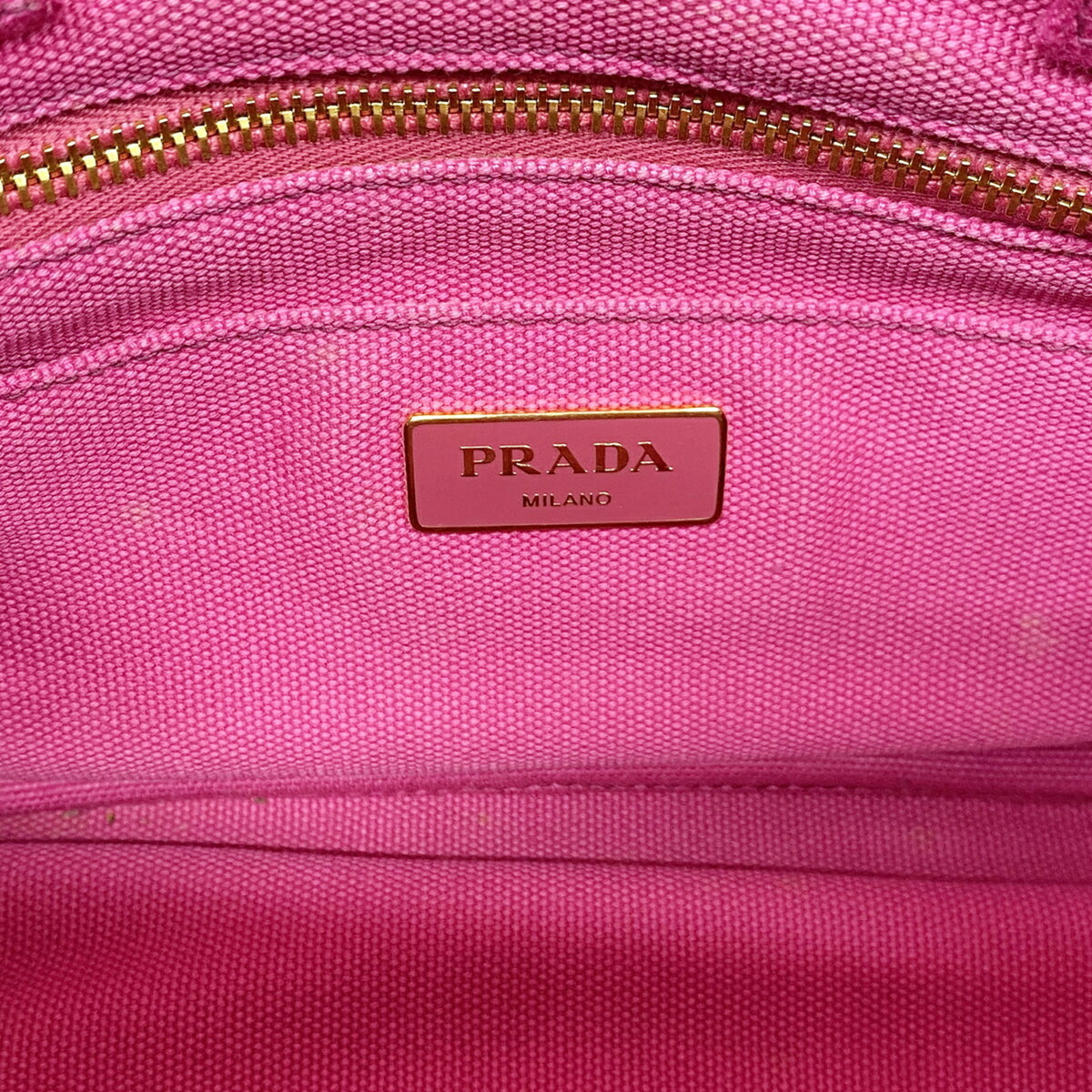 Prada Pink Canvas Tote Bag (Pre-Owned)