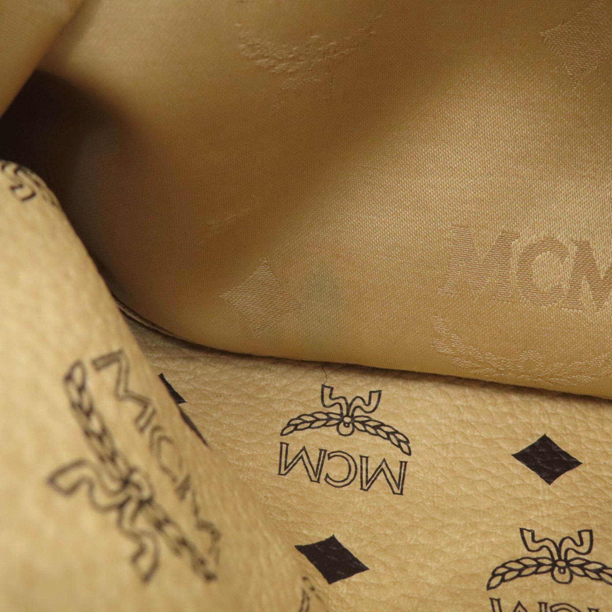 Mcm Beige Pvc Backpack (Pre-Owned)
