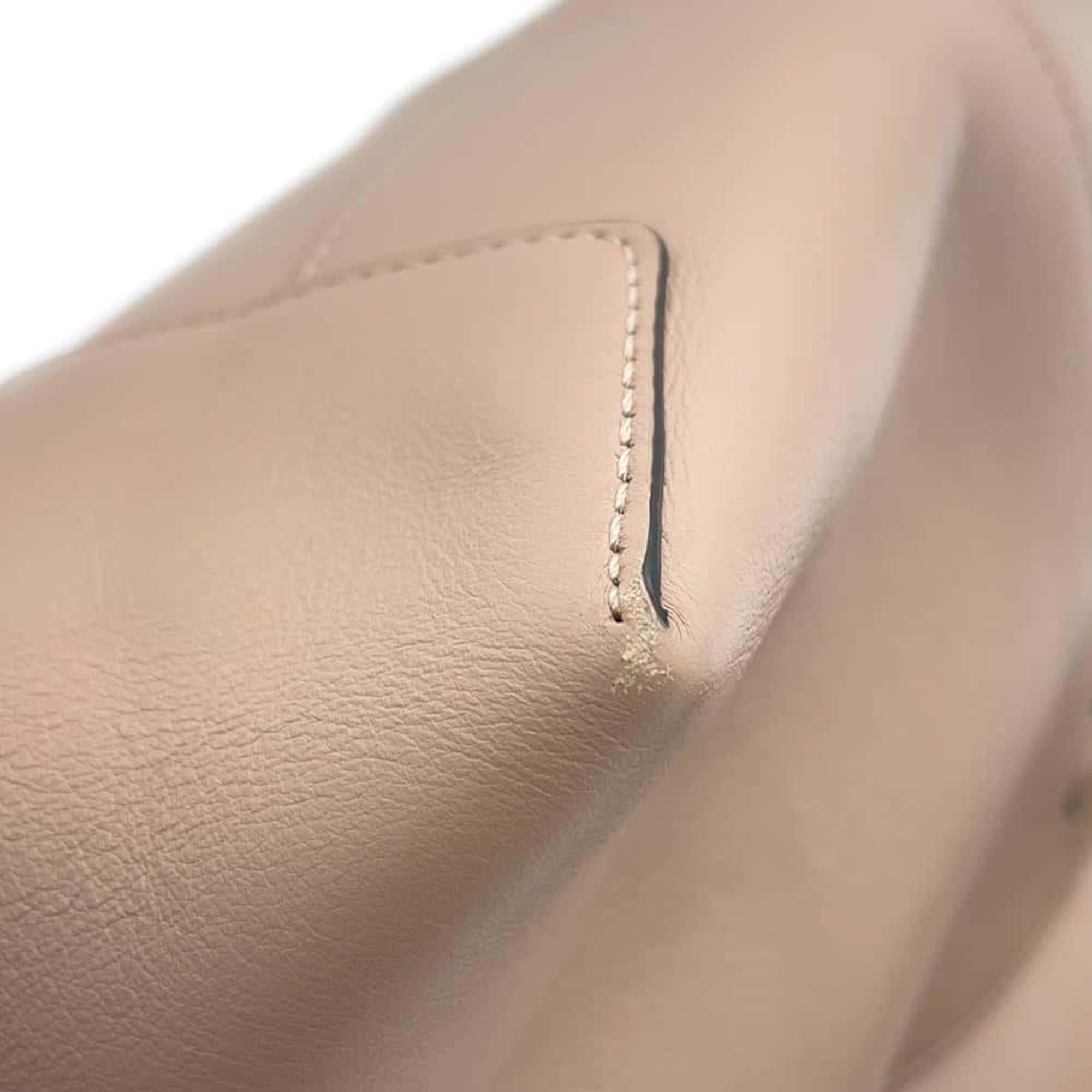 Tod's Pink Beige Leather Handbag Shoulder Bag (Pre-Owned)