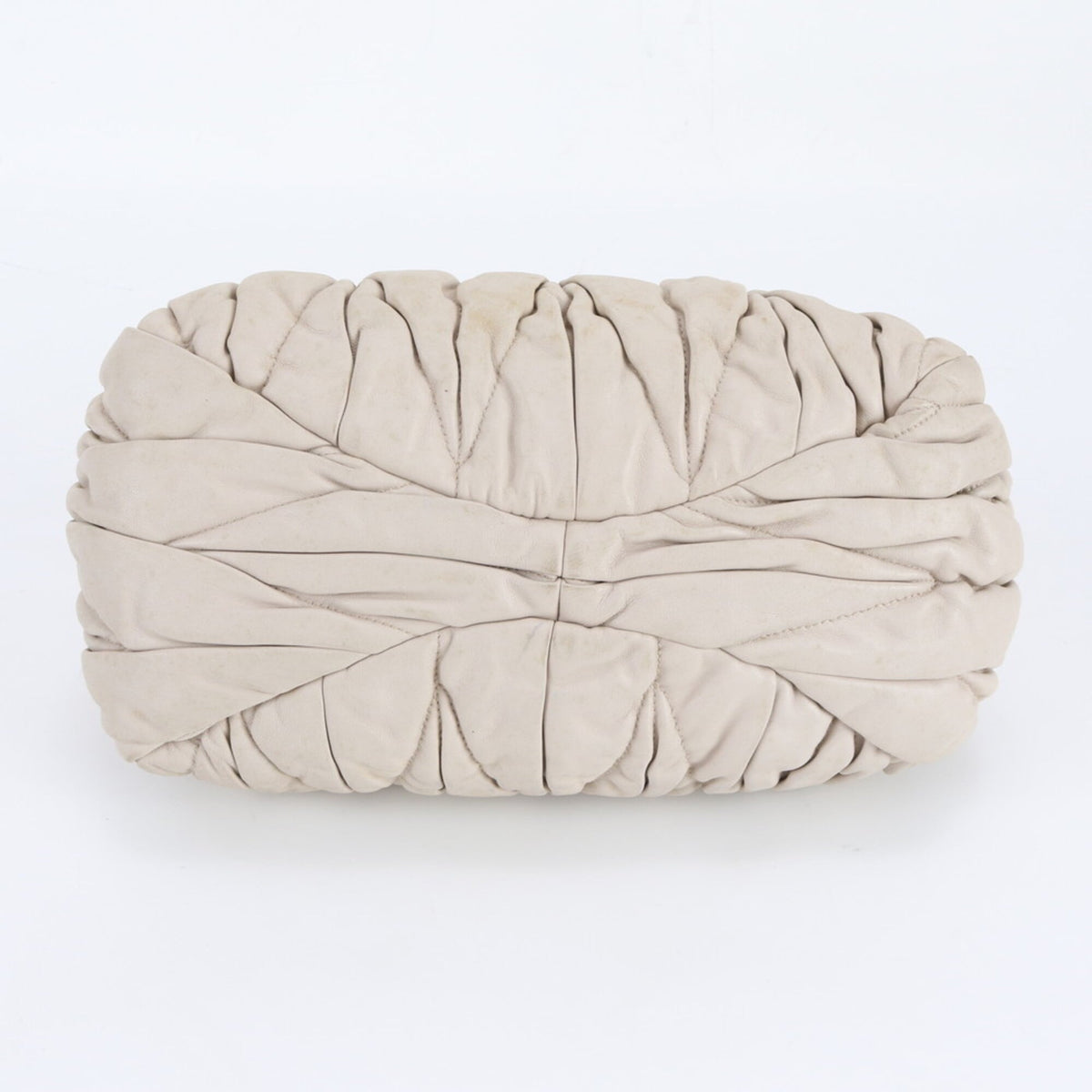Miu Miu Beige Leather Handbag Tote Bag (Pre-Owned)