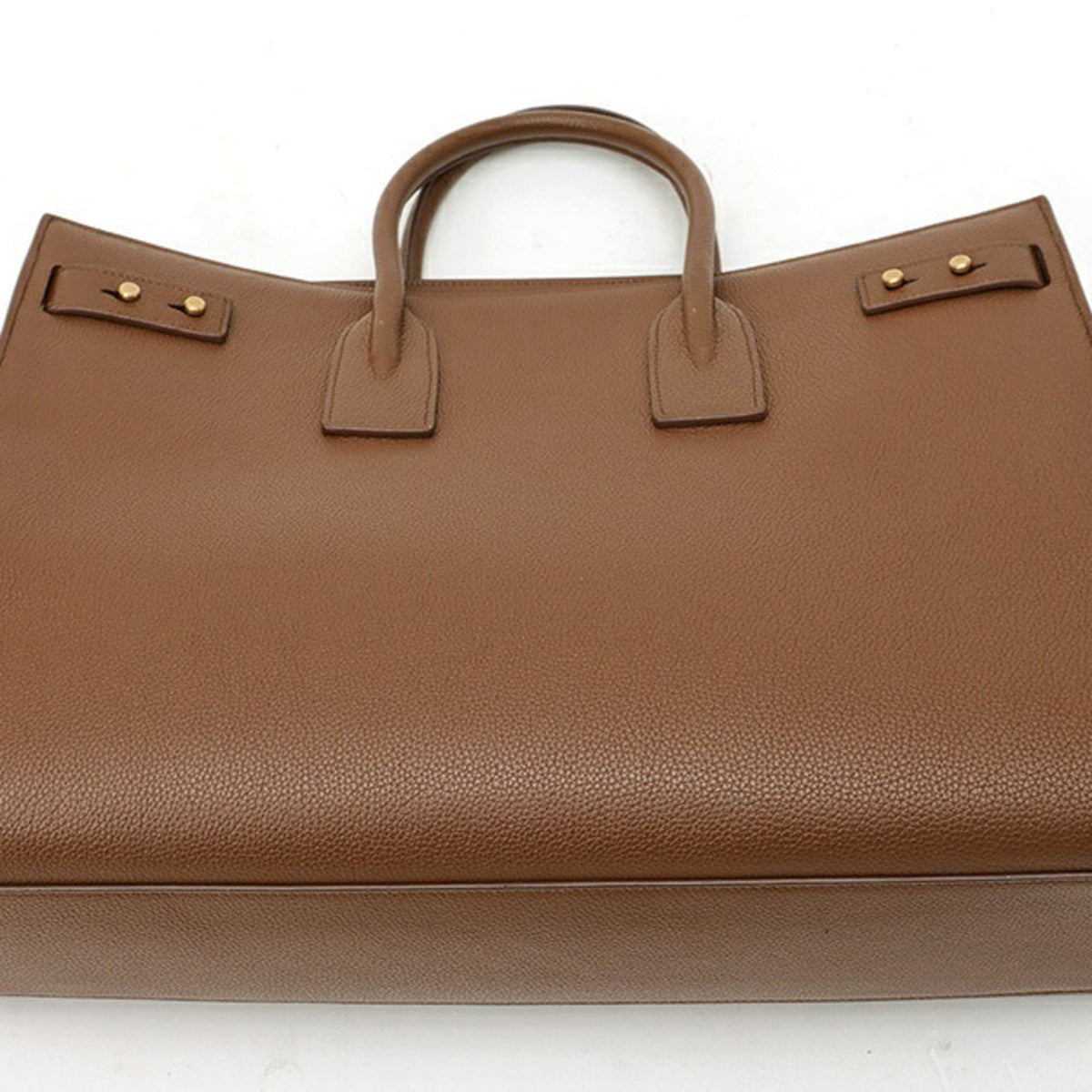 Saint Laurent Brown White Leather Pouch (Pre-Owned)