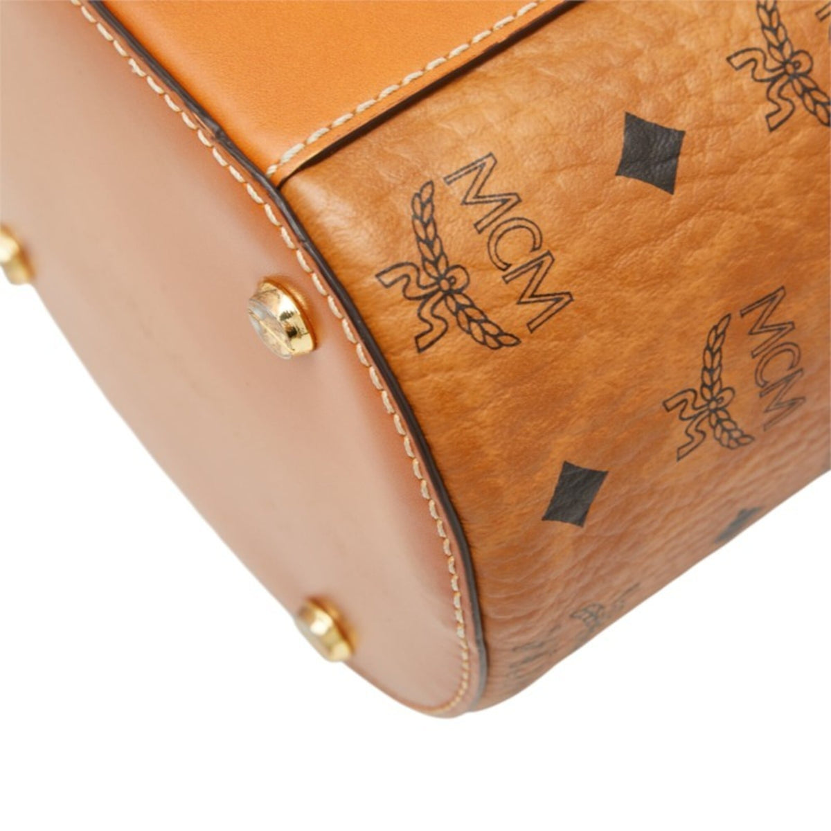 Mcm Brown Pvc Leather Handbag Shoulder Bag Vanity Bag (Pre-Owned)