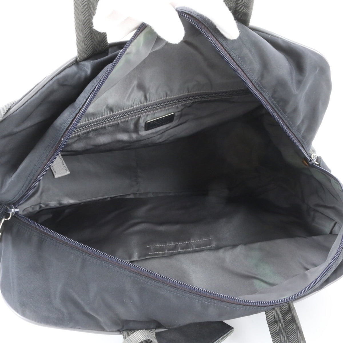Pradasports Black Gray Boston Bag Shoulder Bag Tote Bag (Pre-Owned)