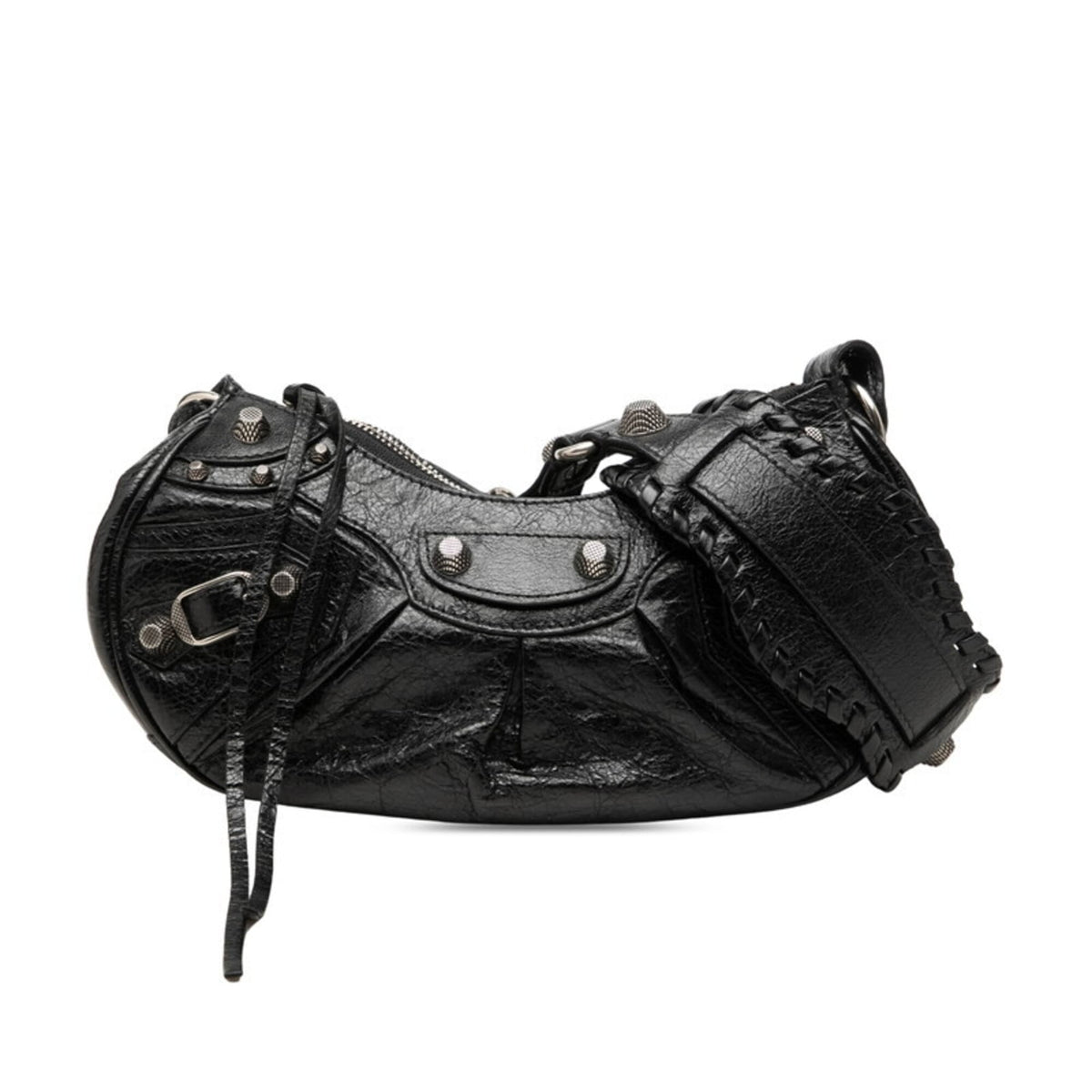 Balenciaga Black Leather Shoulder Bag (Pre-Owned)