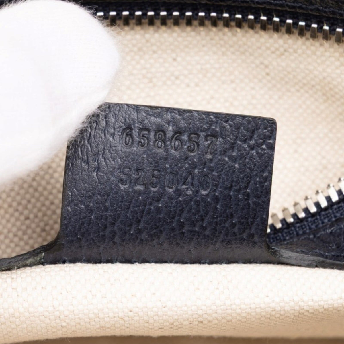 Gucci Blue Navy Canvas Leather Fanny Pack (Pre-Owned)