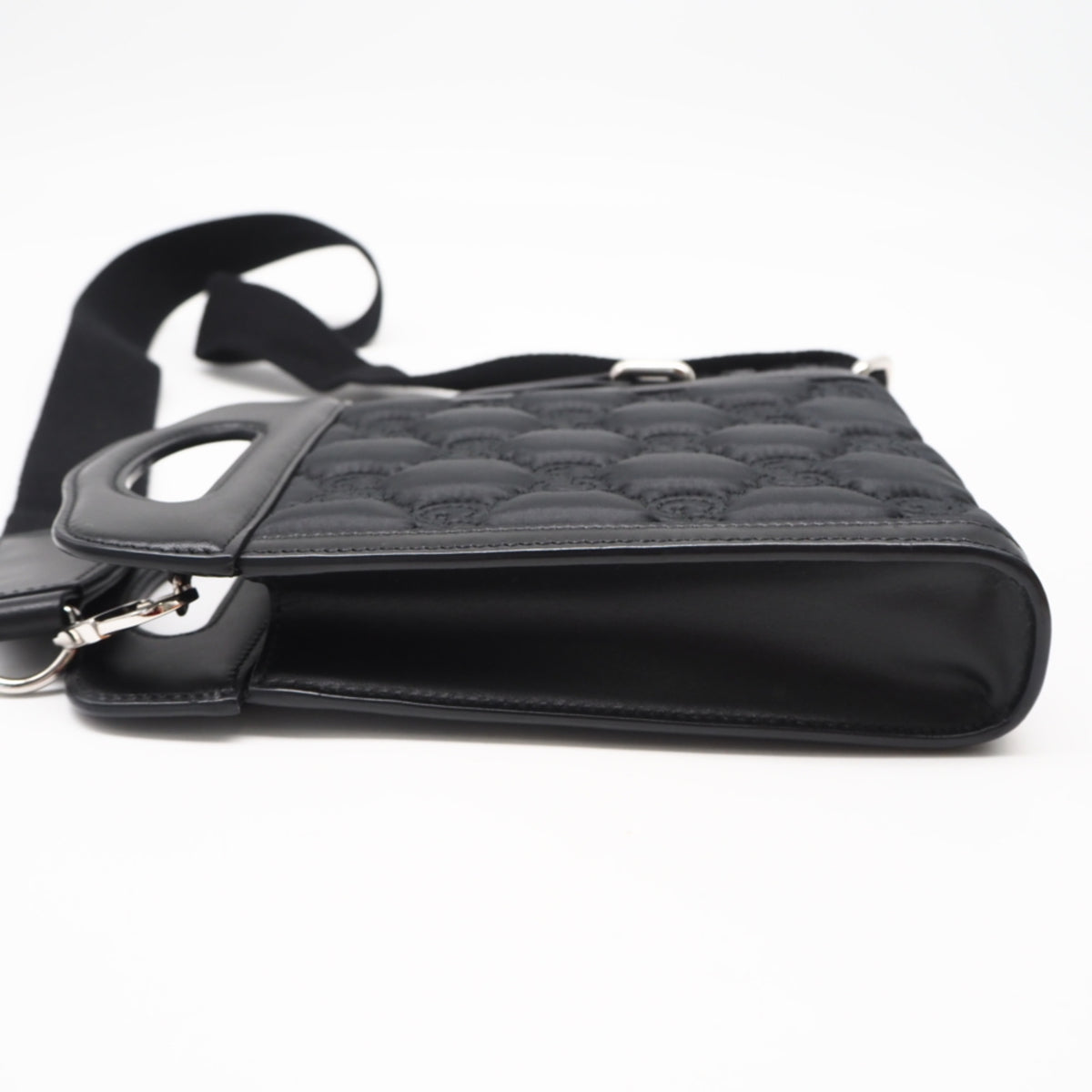 Gucci Black Purple Nylon Leather Shoulder Bag (Pre-Owned)