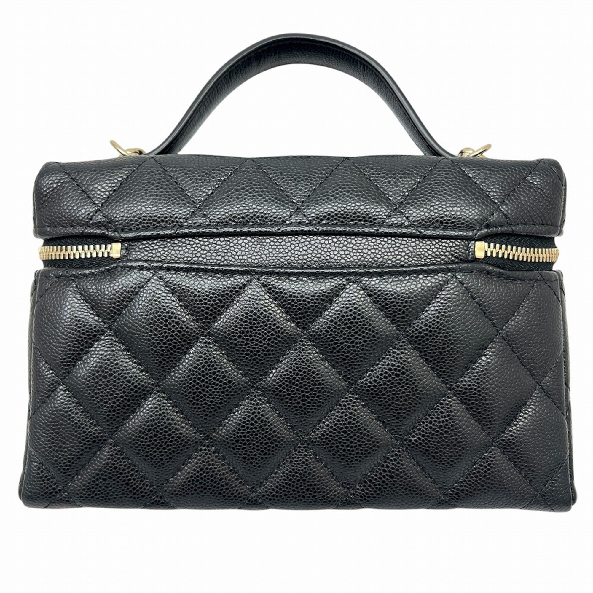 Chanel Black Grained Calfskin Shoulder Bag (Pre-Owned)