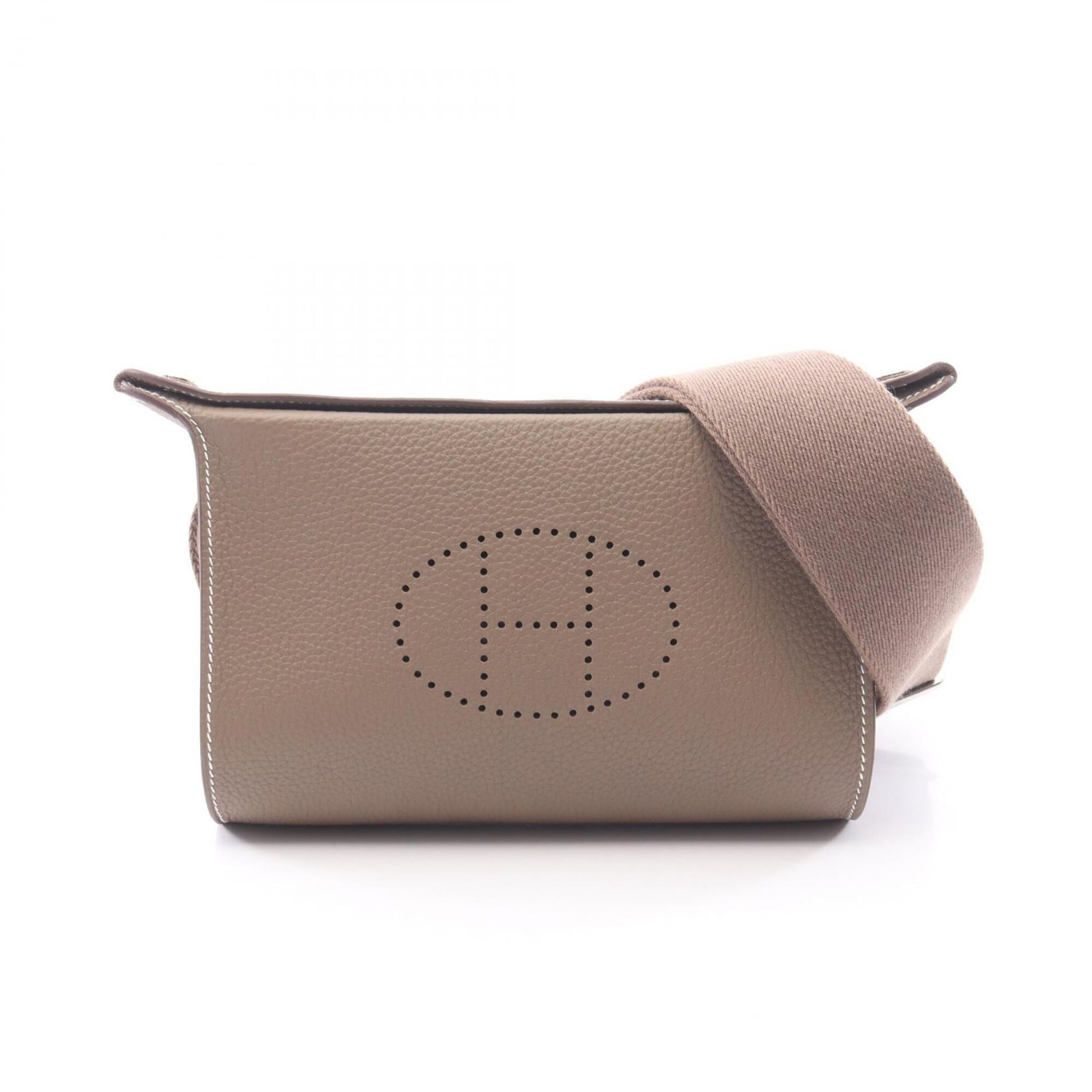 Hermes Etoupe Gray Gray Togo Leather Handbag Shoulder Bag (Pre-Owned)