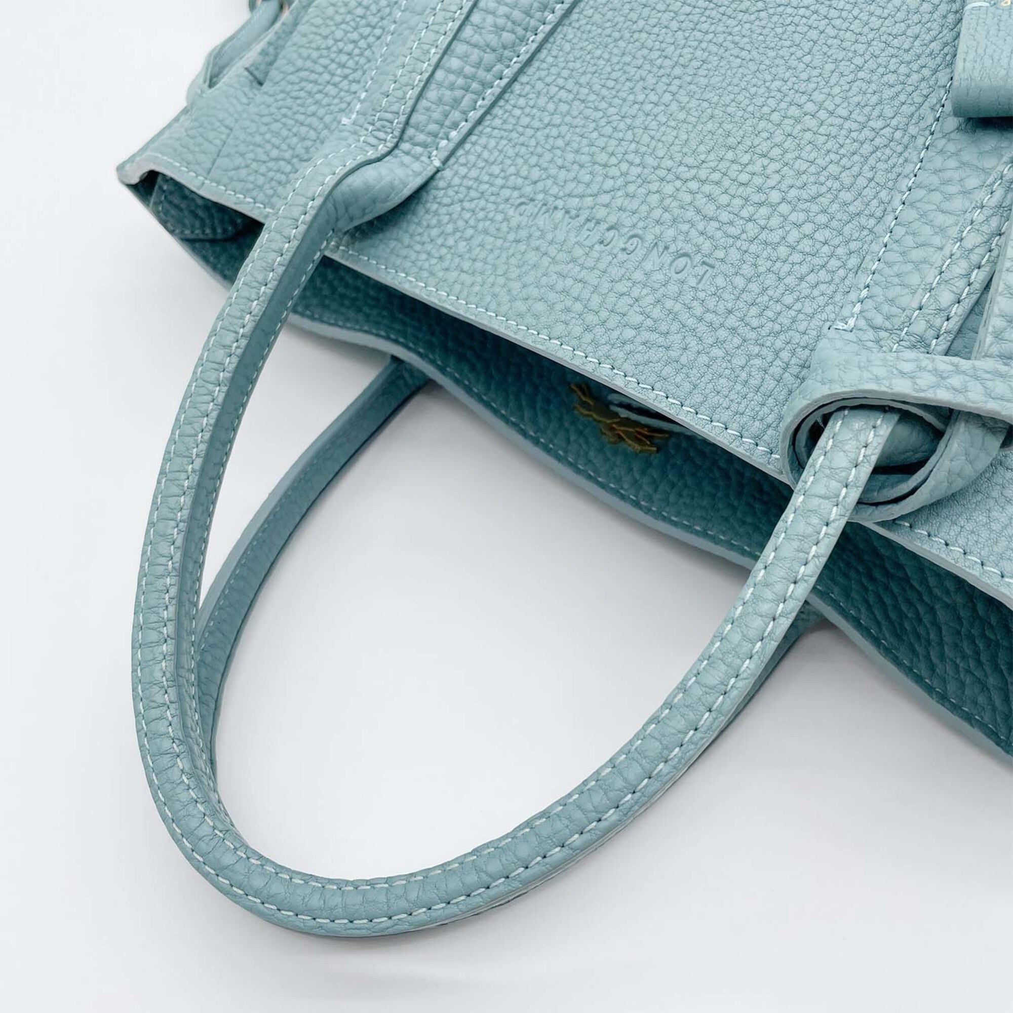Longchamp Blue Leather Handbag (Pre-Owned)