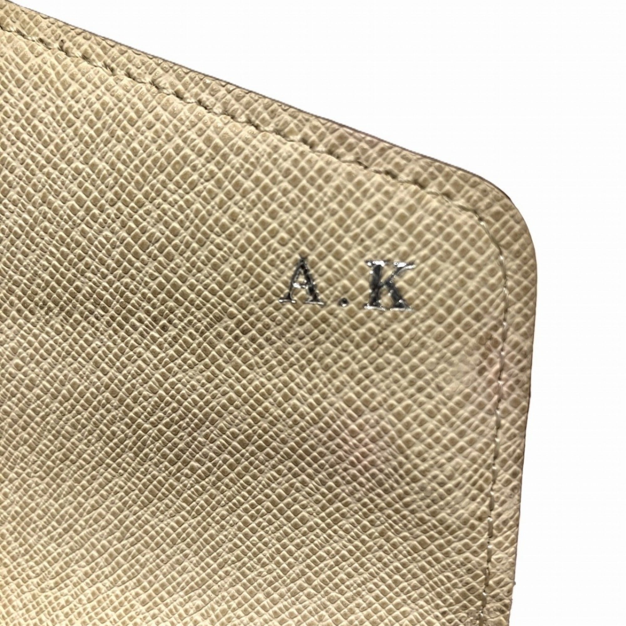 Louis Vuitton Damier Azur White Leather Long Wallet (Bi-Fold) (Pre-Owned)