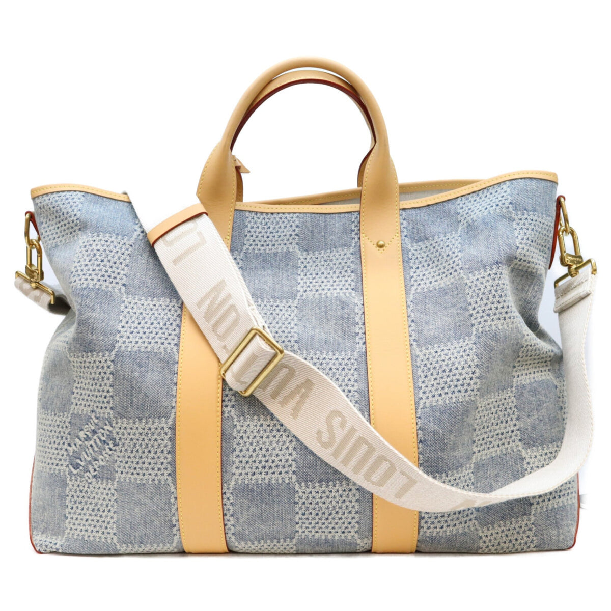 Louis Vuitton Gold Denim Tote Bag (Pre-Owned)