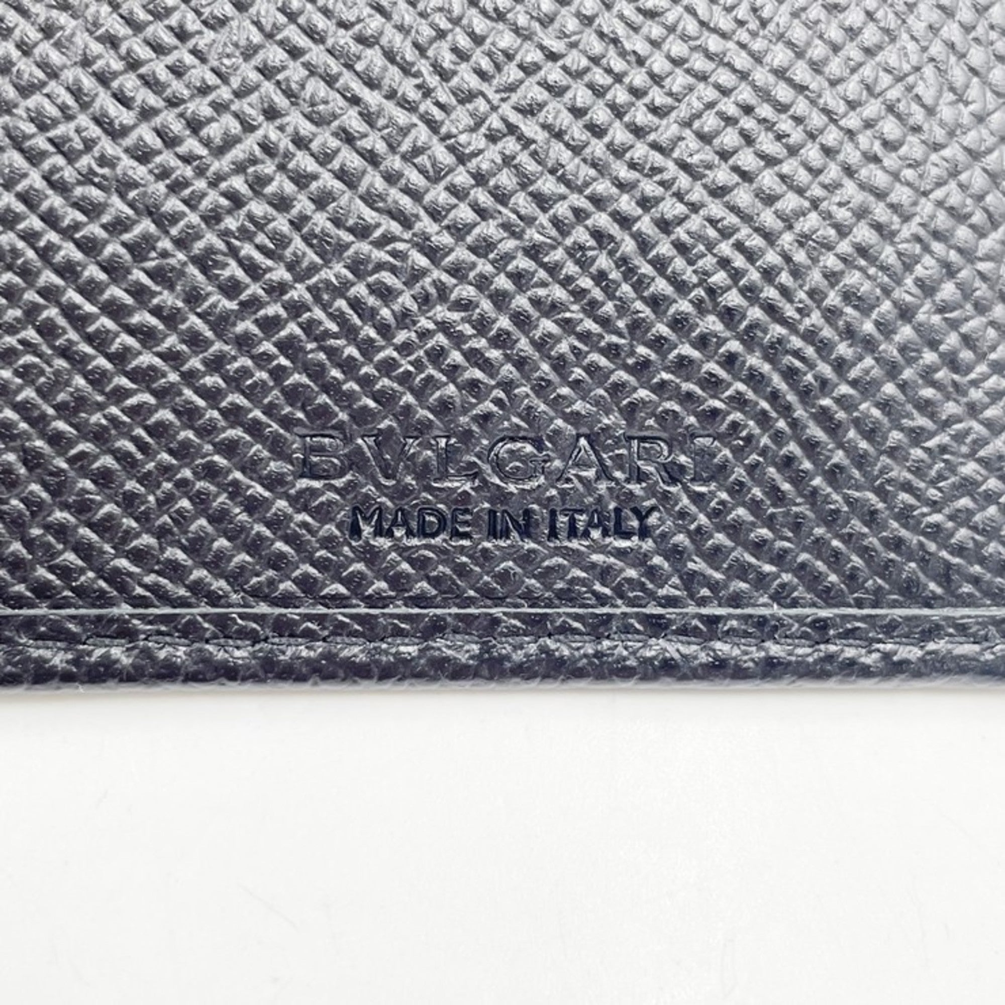 Bvlgari Black Leather Long Wallet (Bi-Fold) (Pre-Owned)