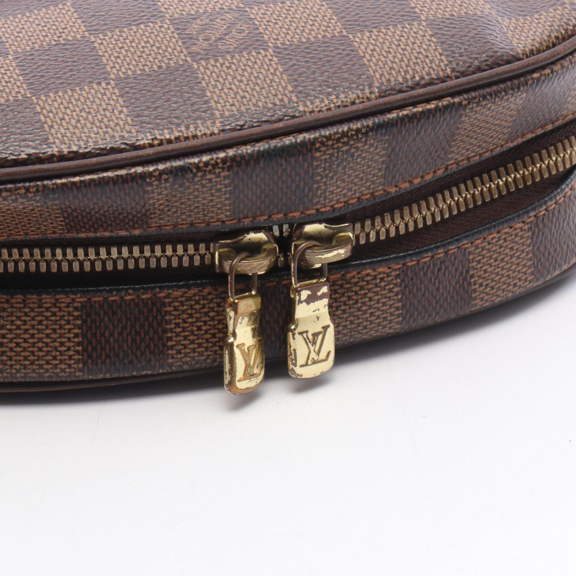 Louis Vuitton Brown Coated Canvas Pvc Damier Canvas Leather Handbag Shoulder Bag (Pre-Owned)