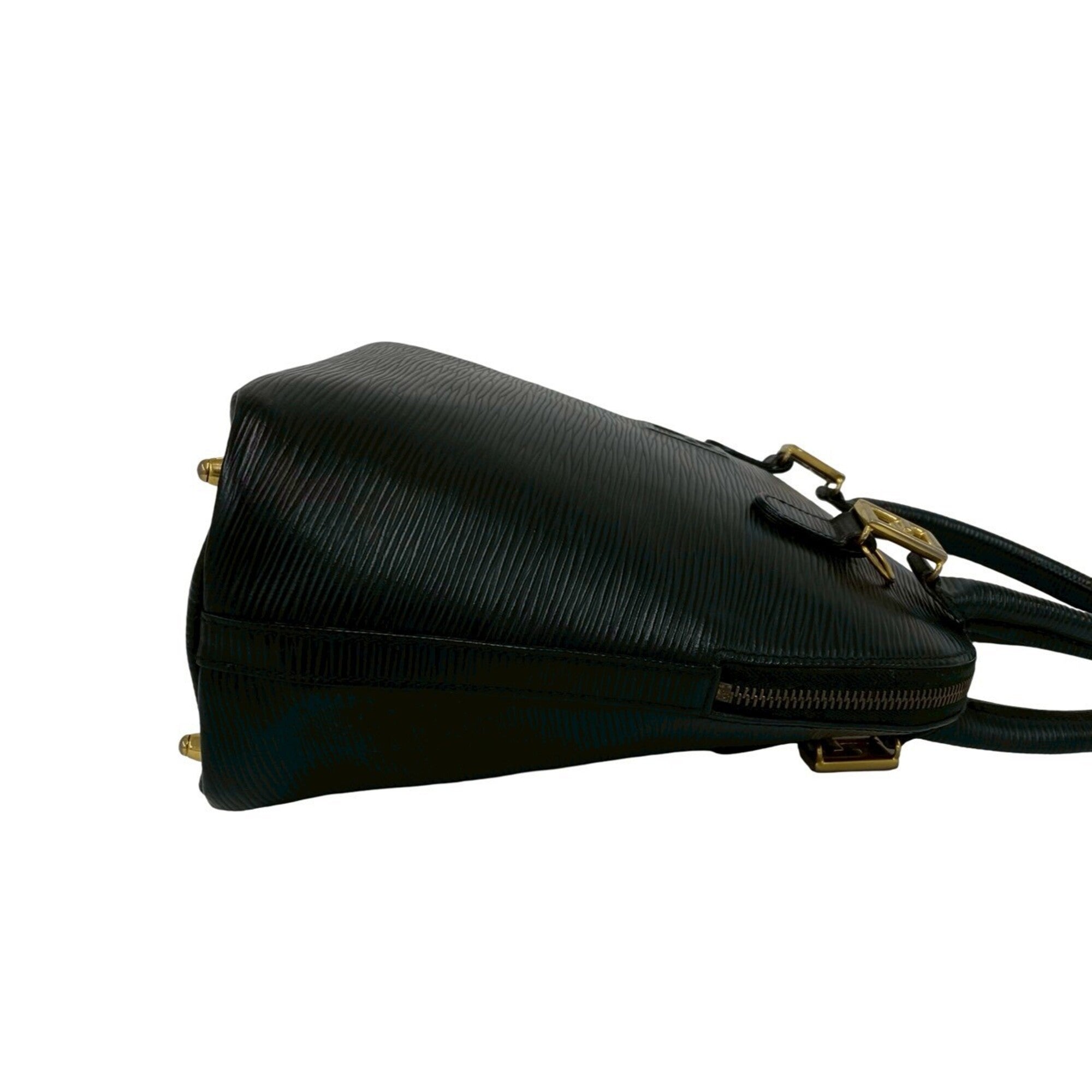 Fendi Black Leather Handbag Tote Bag (Pre-Owned)