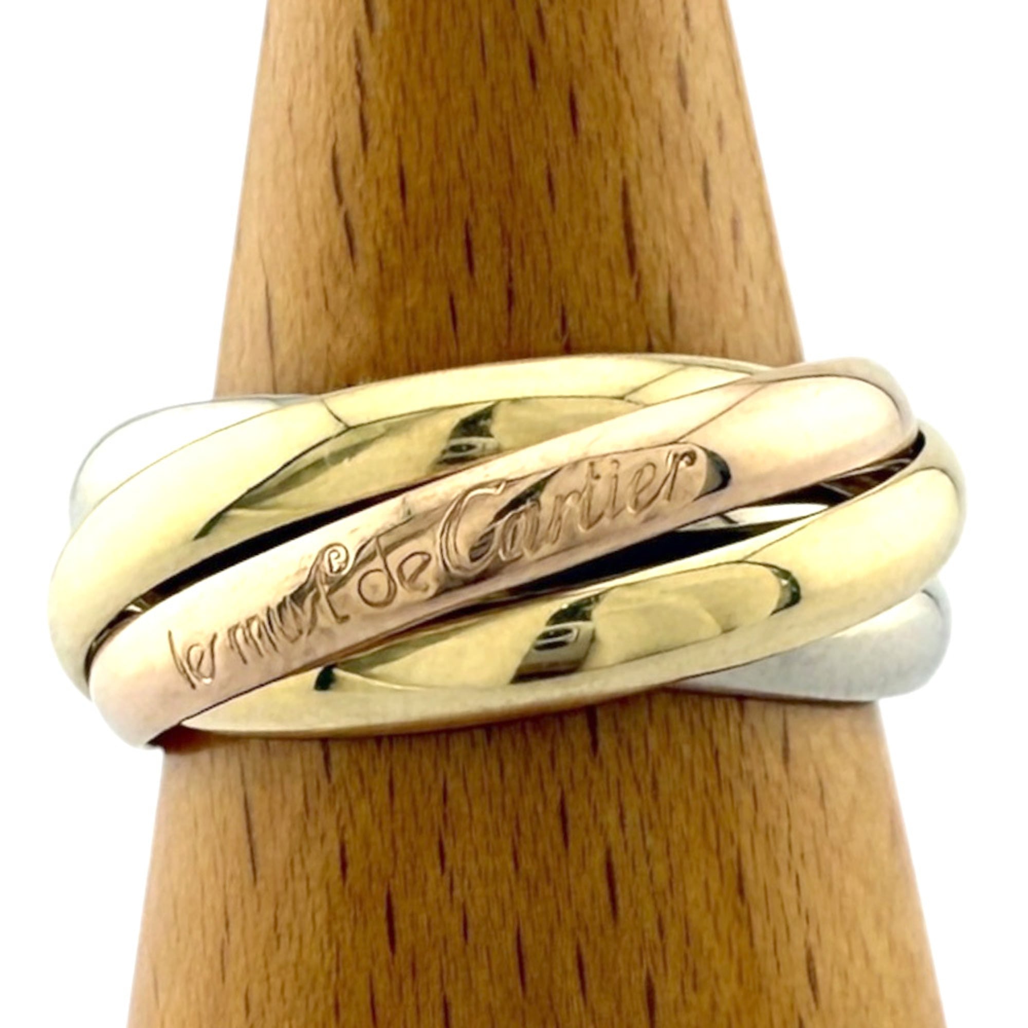 Cartier Trinity Gold Silver Pink Gold Yellow Gold (18K) Pink Gold (18K) White Gold (18K) Band Ring (Pre-Owned)