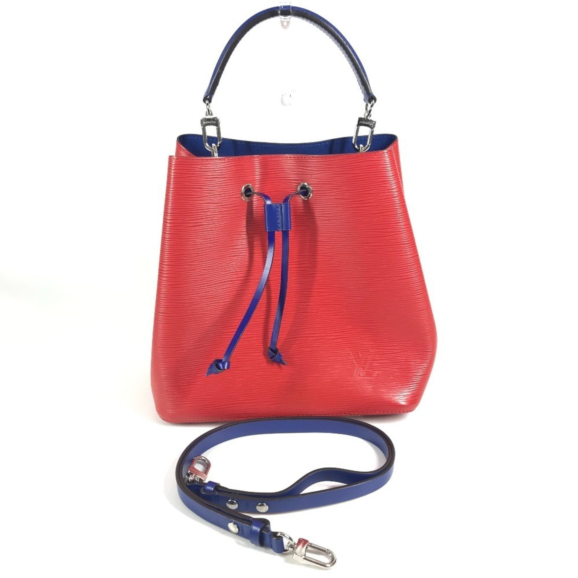 Louis Vuitton Blue Red Color Epi Leather Handbag Shoulder Bag (Pre-Owned)
