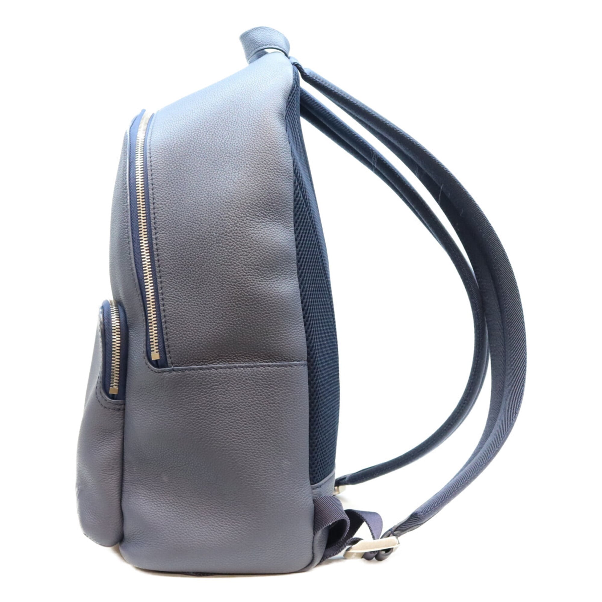 Louis Vuitton Navy Leather Backpack (Pre-Owned)