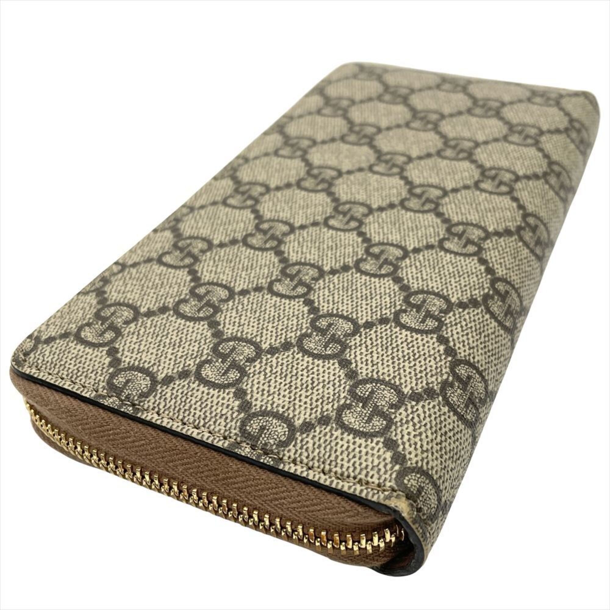 Gucci Beige Gg Leather Pvc Long Wallet (Bi-Fold) (Pre-Owned)