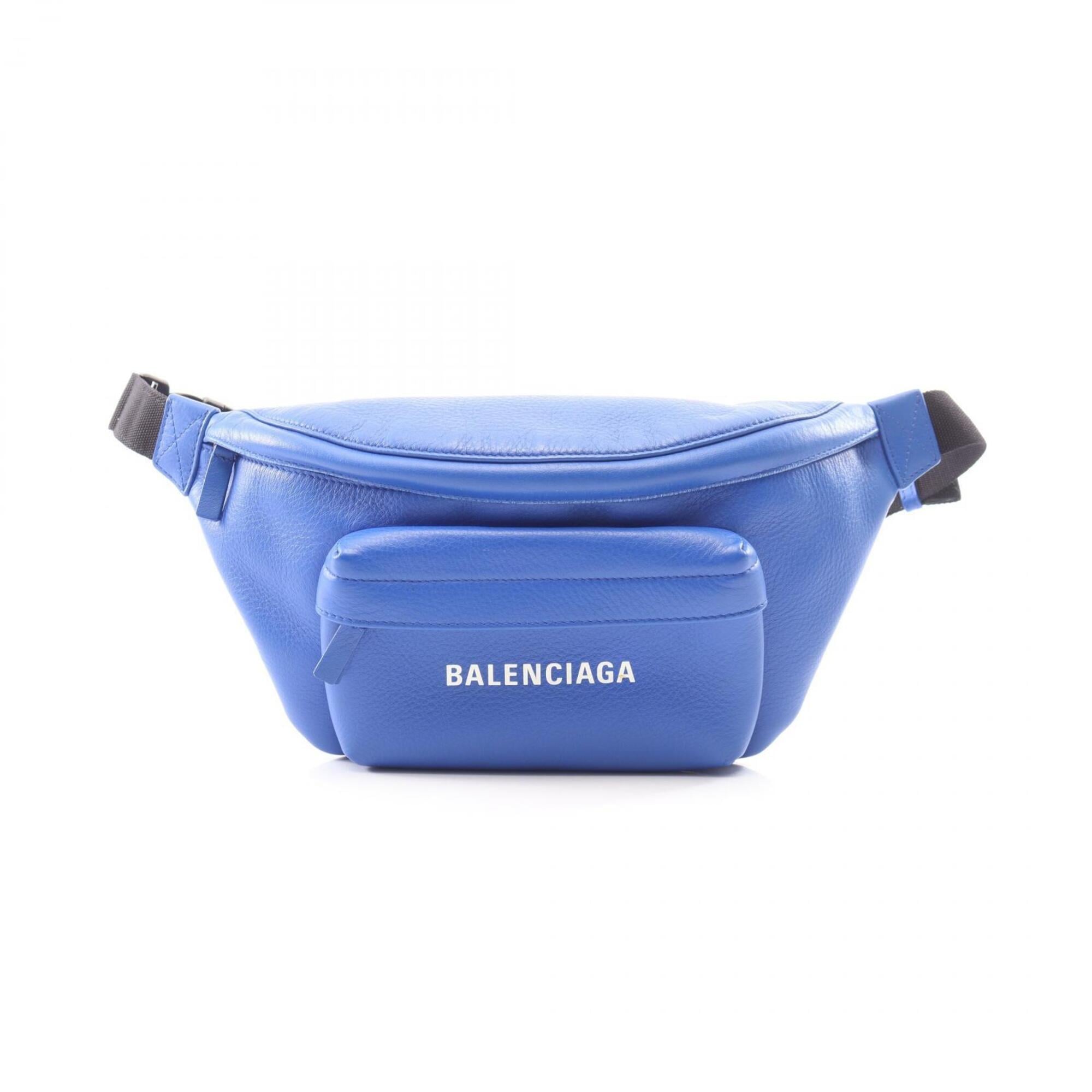 Balenciaga Blue Leather Fanny Pack Handbag (Pre-Owned)