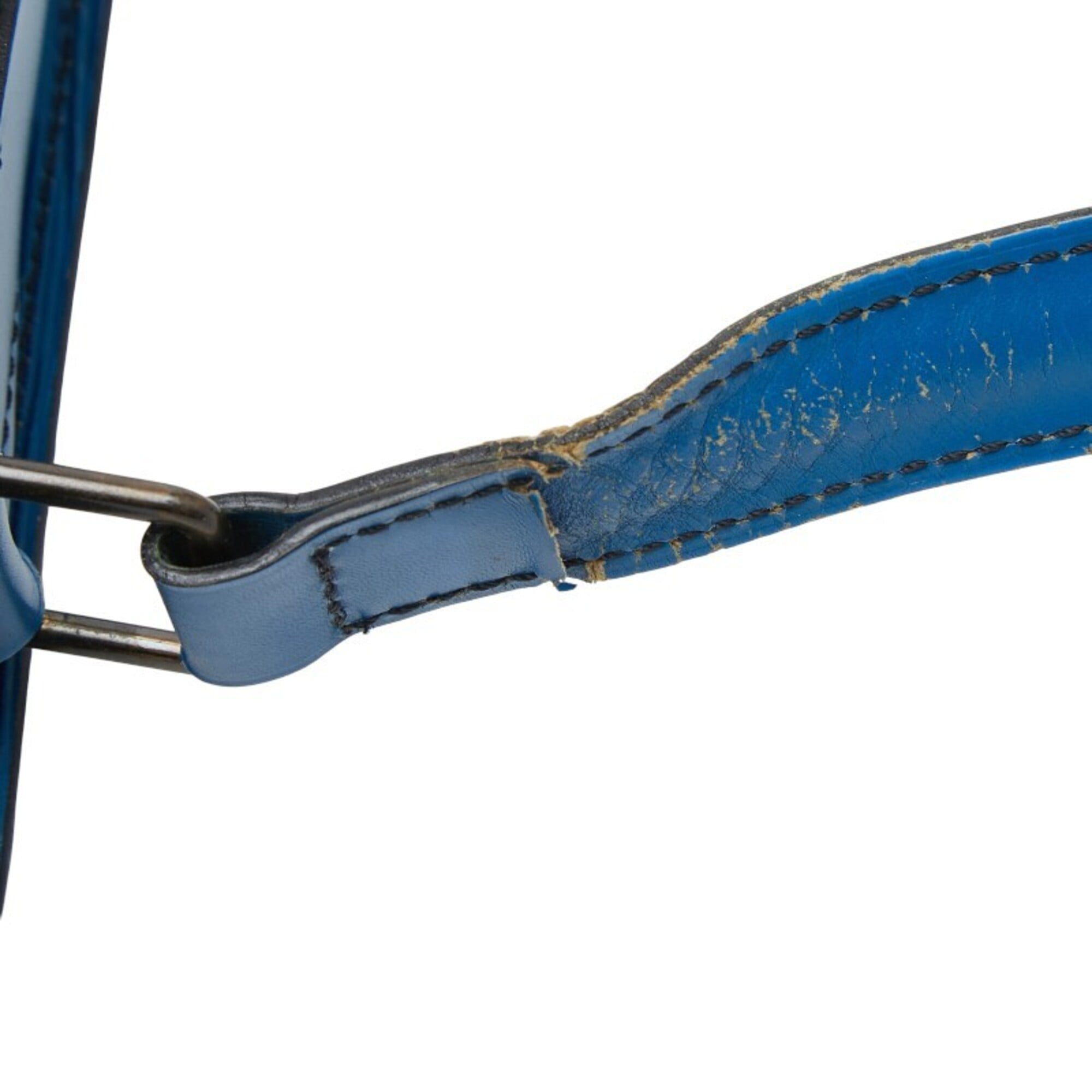 Louis Vuitton Toledo Blue Leather Shoulder Bag (Pre-Owned)