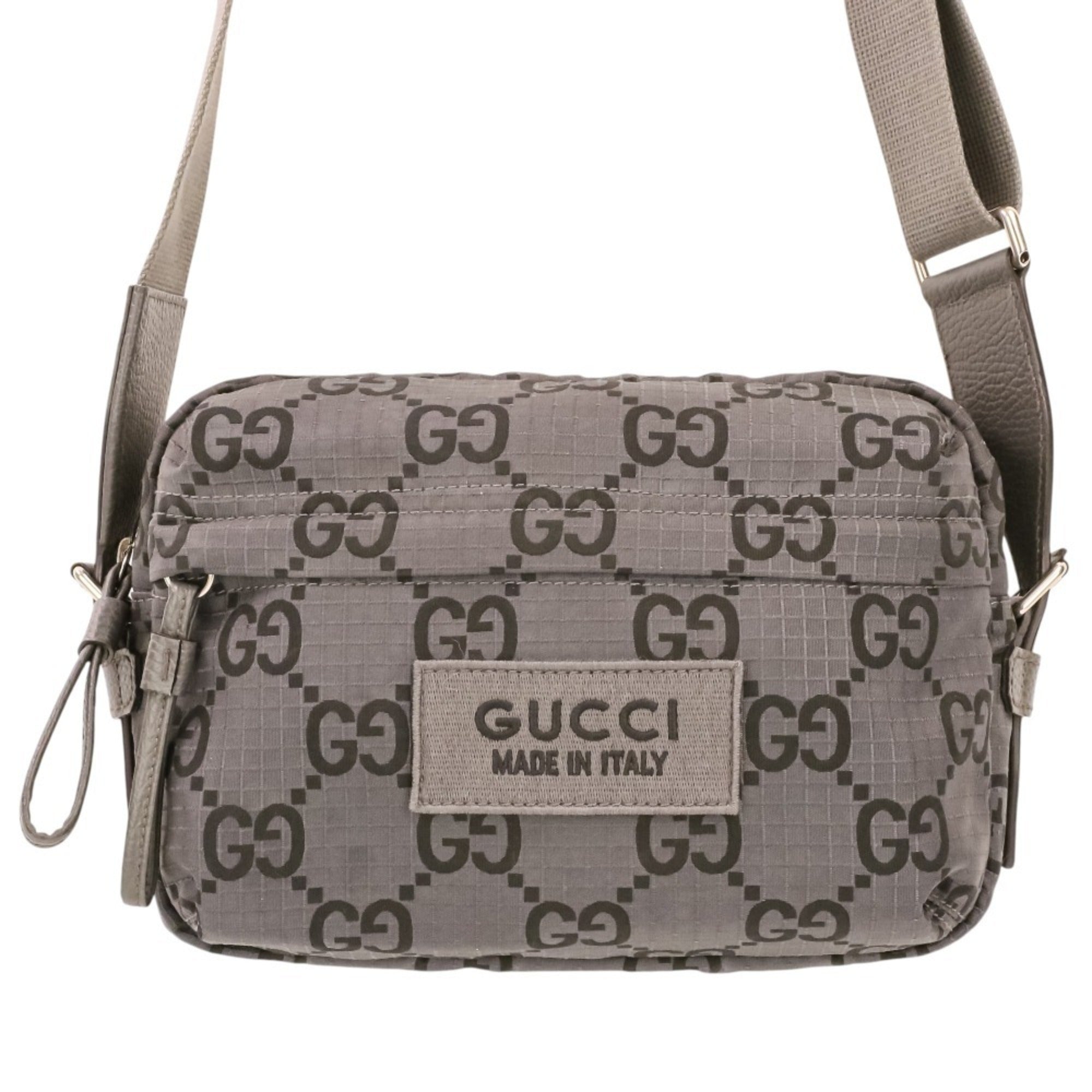 Gucci Gray Polyester Shoulder Bag (Pre-Owned)