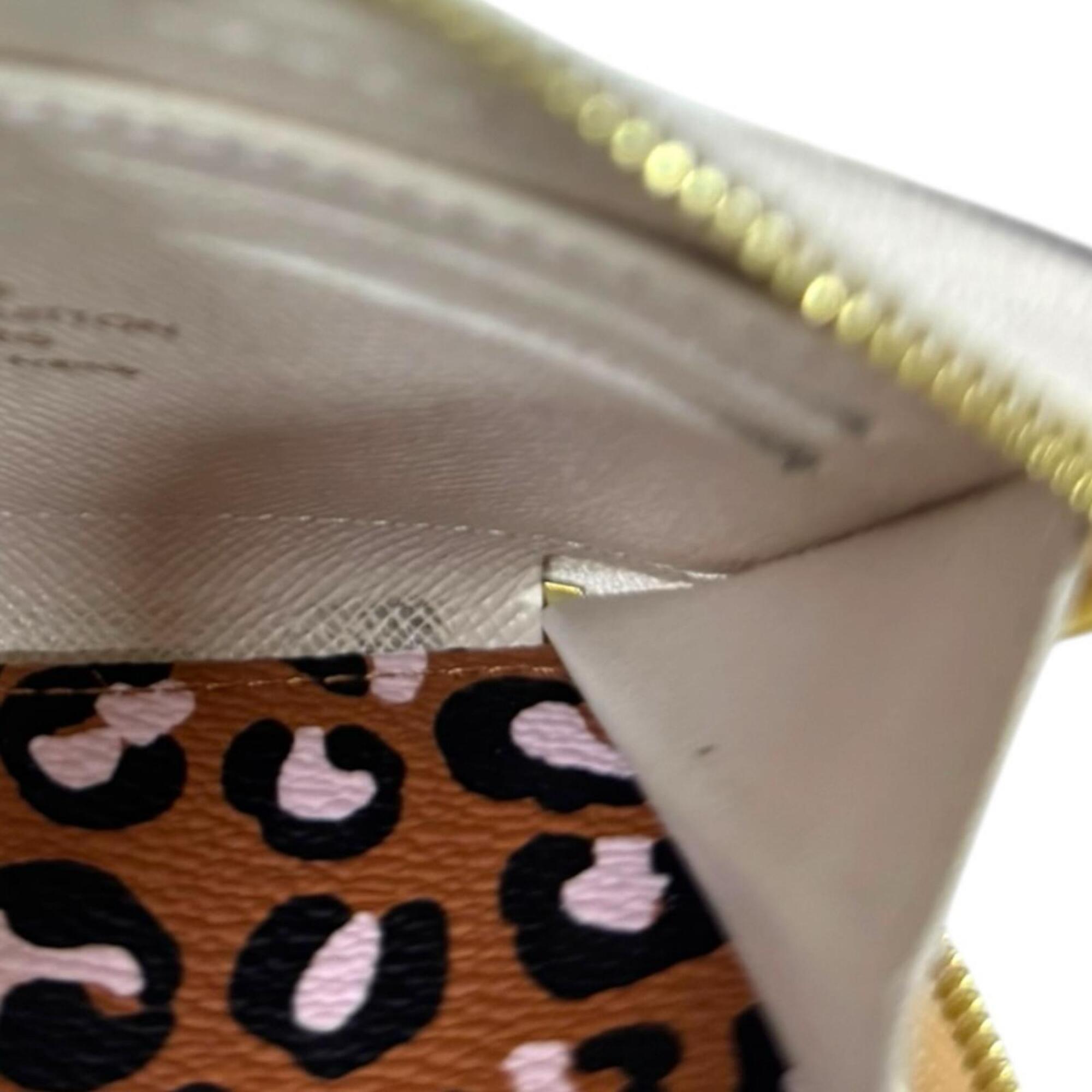 Louis Vuitton Or White Canvas Coin Purse/Coin Case (Pre-Owned)