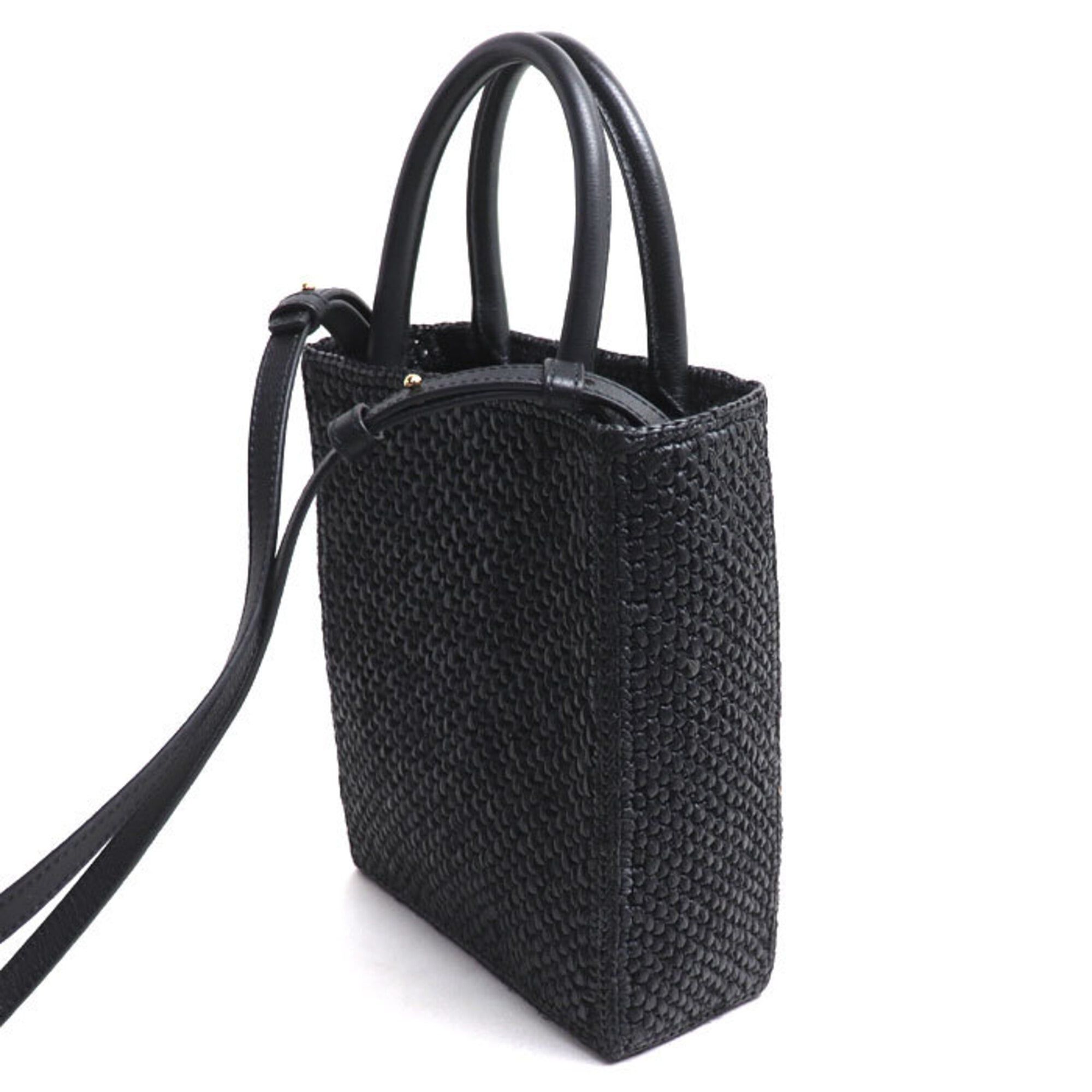 Loewe Black Raffia Leather Tote Bag (Pre-Owned)